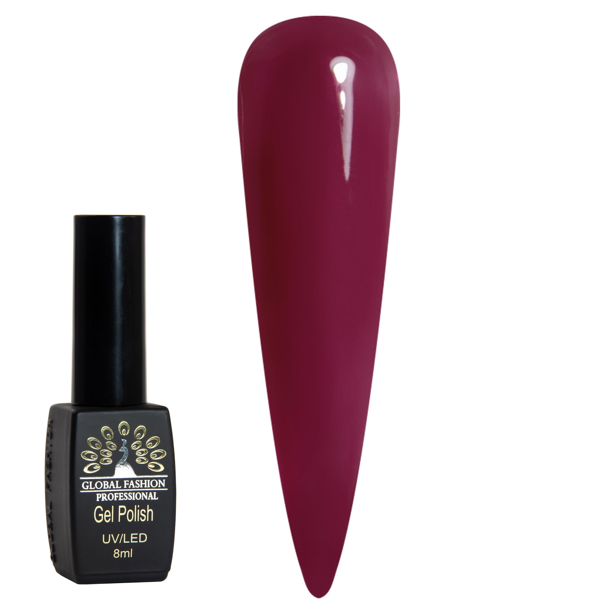 Black Elite Gel Polish 8ml Global Fashion - Unleash Creativity with 381(1 of 3) Long-Lasting Gel Colors, Chip-Free, High-Shine, Vegan, UV/LED Curable, Salon-Quality Manicures at Ho — Color FBM-4603764617604