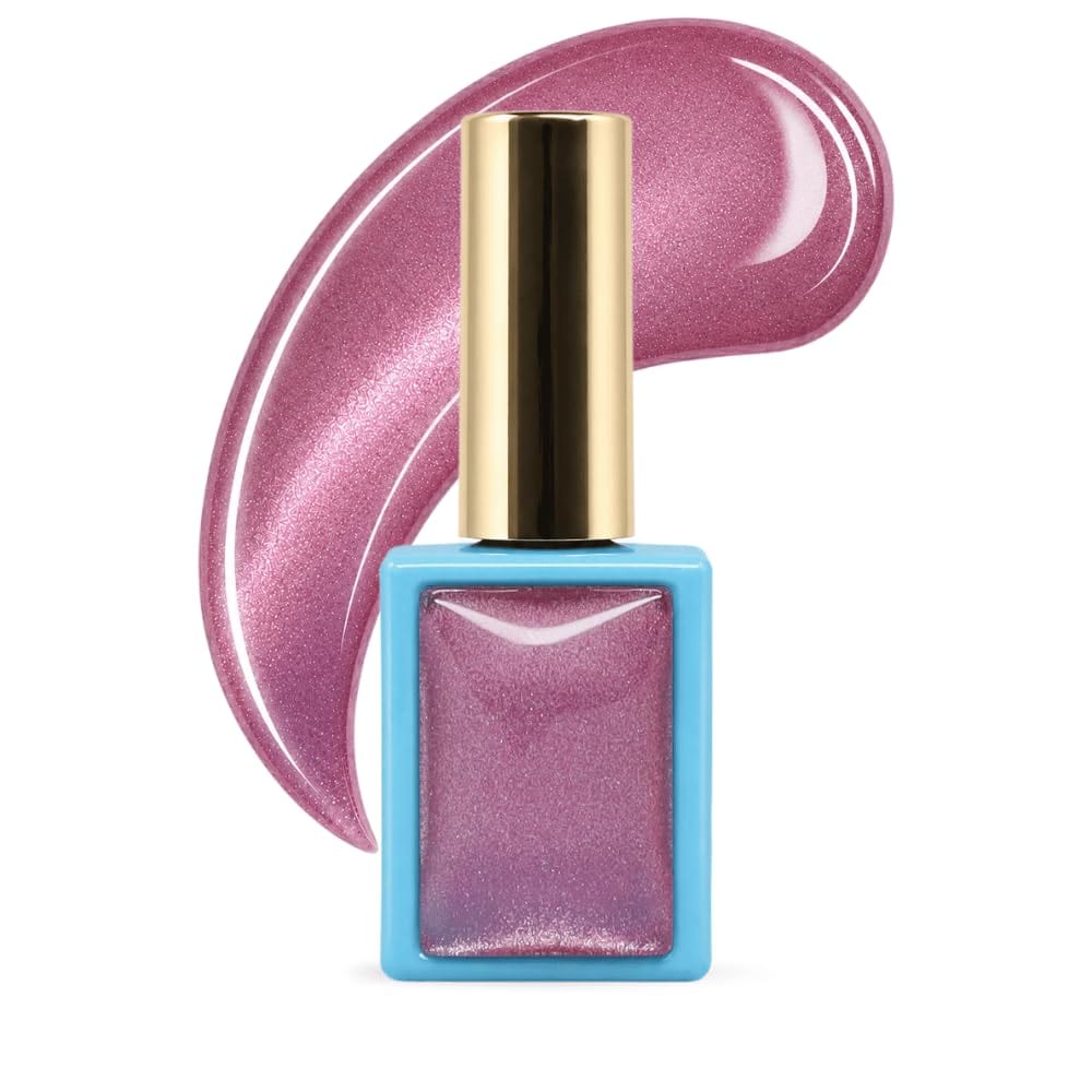Magic Glaze Magnetic Cat Eye Gel Nail Polish - Blue Silver Glitter, 01 (08)