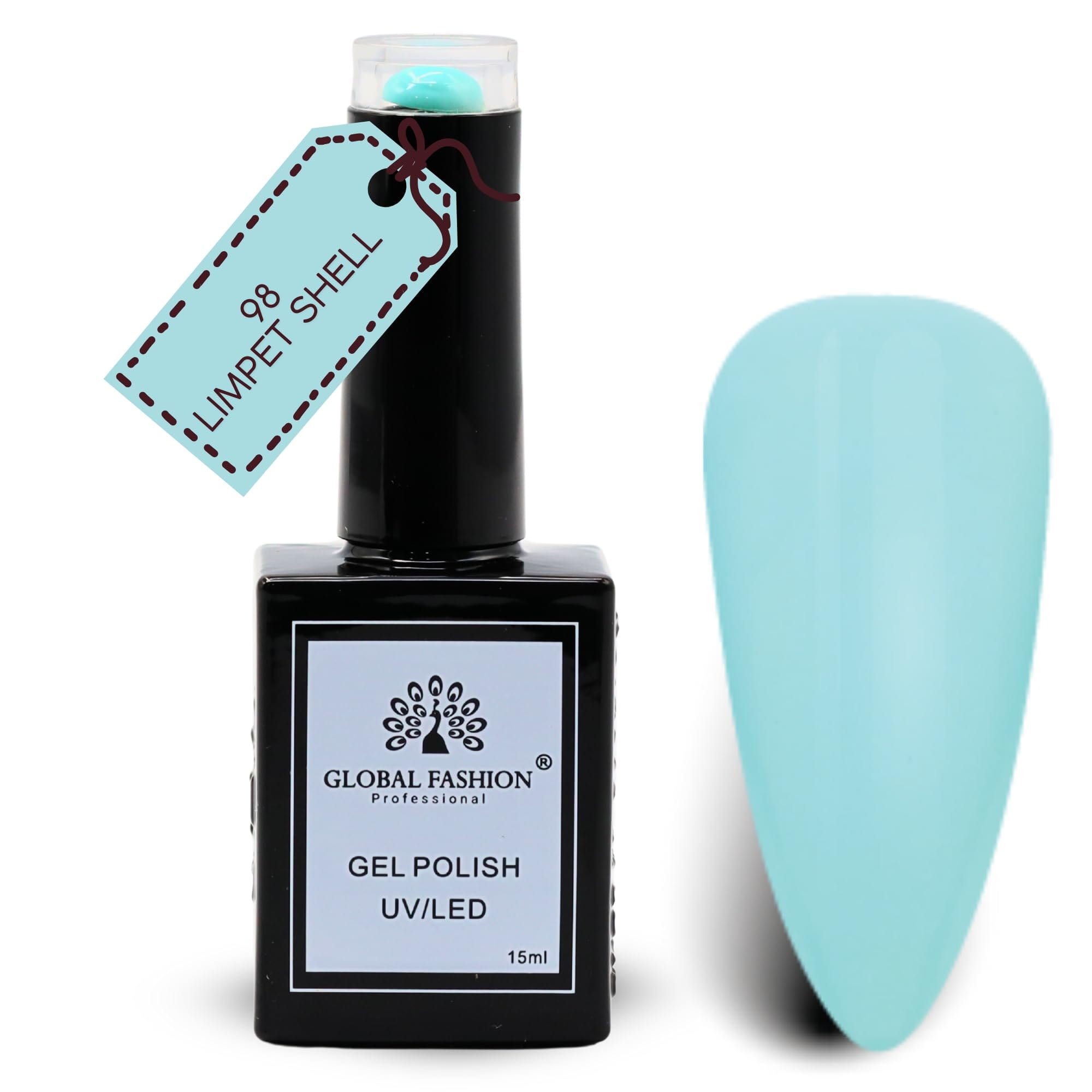 Global Fashion Garden Greens Collection Set (97–102) – 6 Long-Lasting, High-Gloss, Chip-Resistant Colors for Teens & Professionals – UV/LED Soak-Off Nail Kit (98-Limpet Shell-1p, 1)