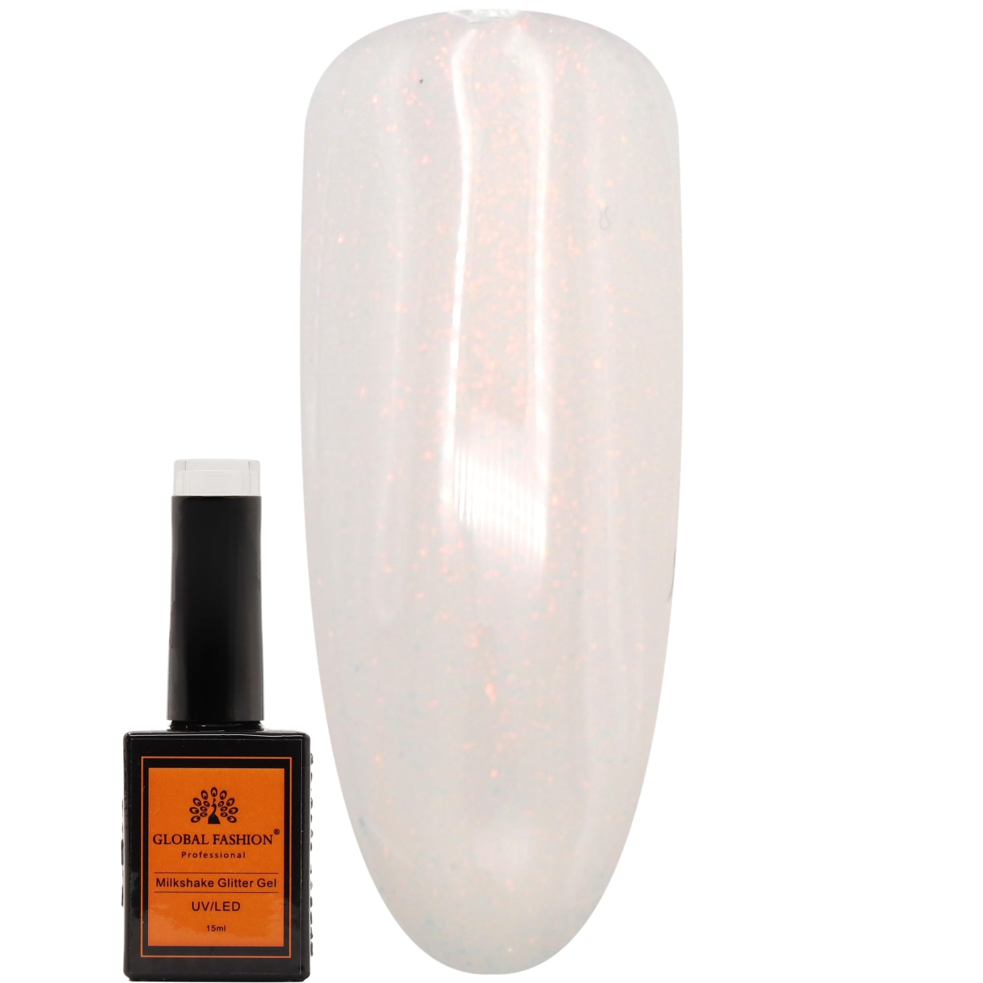 MILKSHAKE Glitter Gel Nail Polish15ml by Global Fashion - Long-Lasting, Color Changing, Professional Nail Art, UV/LED Soak-Off Gel, Easy Application, Salon-Grade Manicure | (258, 1)