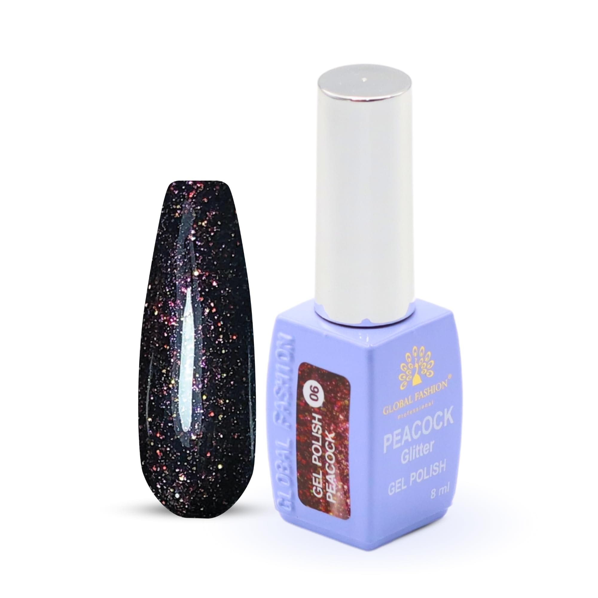 PEACOCK GLITTER 8ML #06 — Color 2038529540415