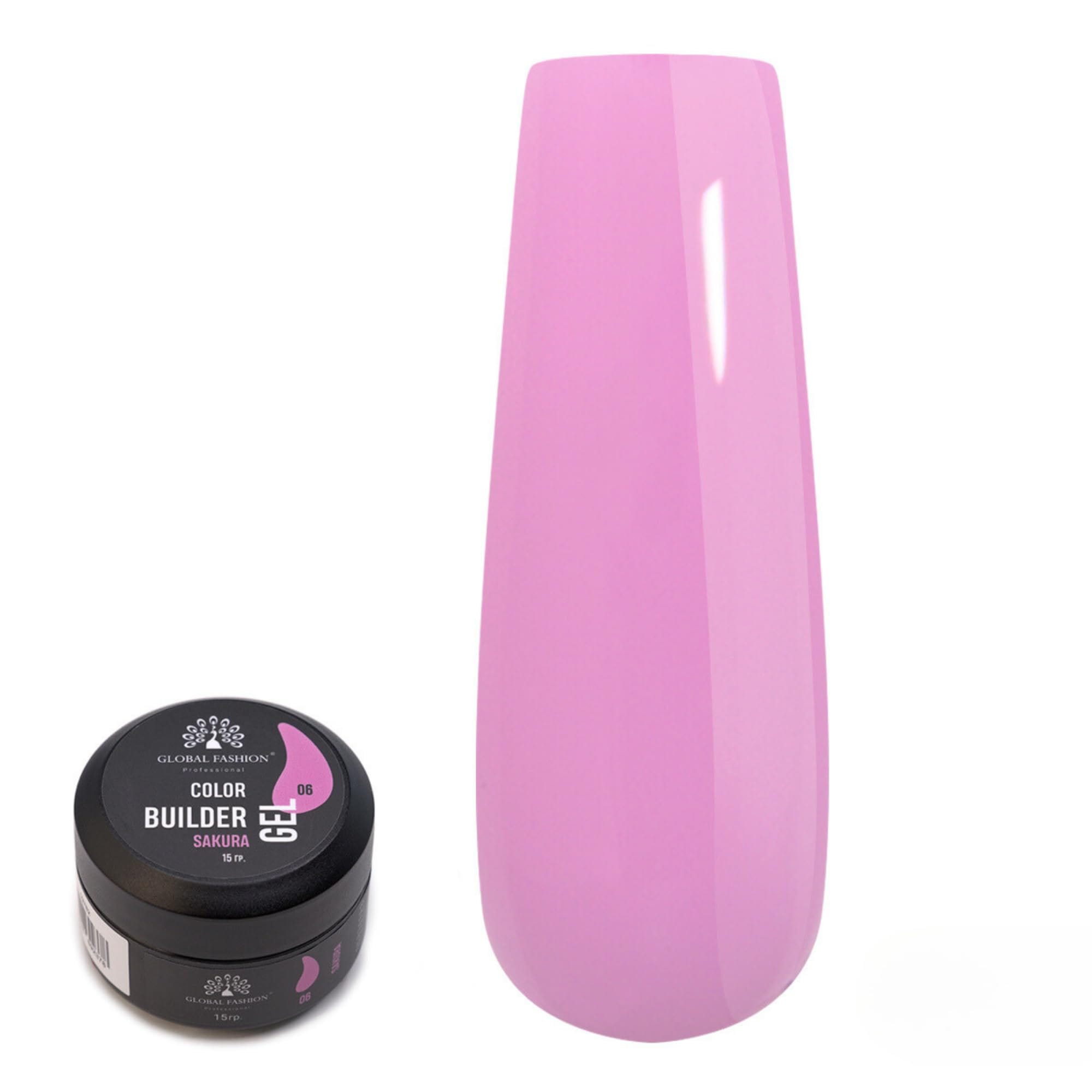 GLOBAL FASHION Professional Color Gel Builder 15g with 13 Shades: Unleash Your Inner Nail Artist with This Versatile Sculpting and Coloring Nail Art Toolkit (06 SAKURA)
