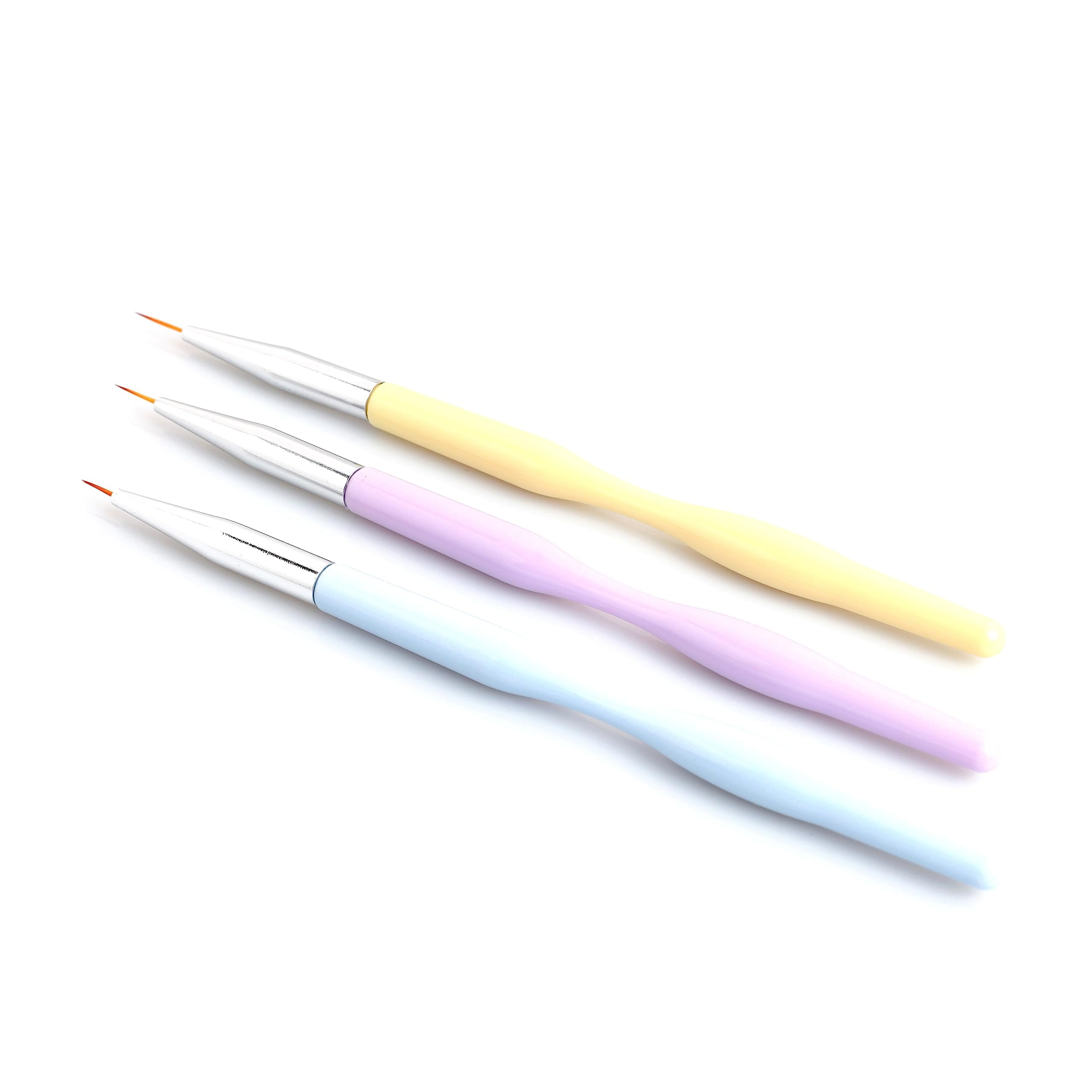 GLOBAL FASHION Professional Nail Art Liner Brush Set - Create Stunning Nail Art Designs at Home (7mm, 9mm, 11mm) | | (SET)