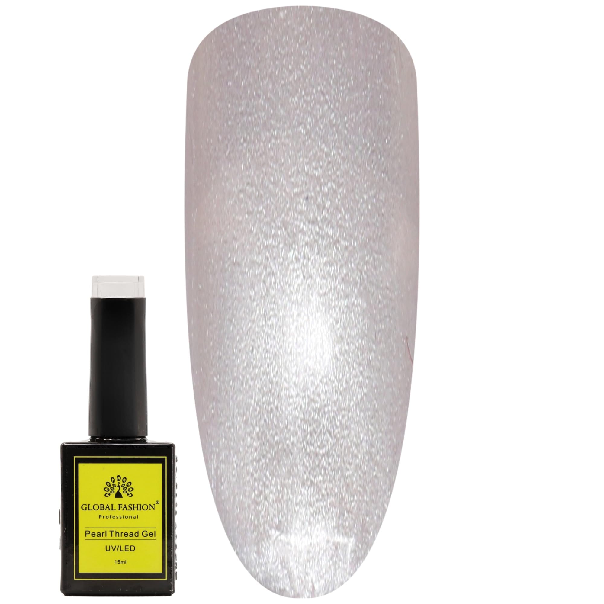 Pearl Thread Gel Nail Polish 15ml by Global Fashion – Long-Lasting, Color Changing, Professional Nail Art, UV/LED Soak-Off Gel, Easy Application, Salon-Grade Manicure | (190, 15ml)