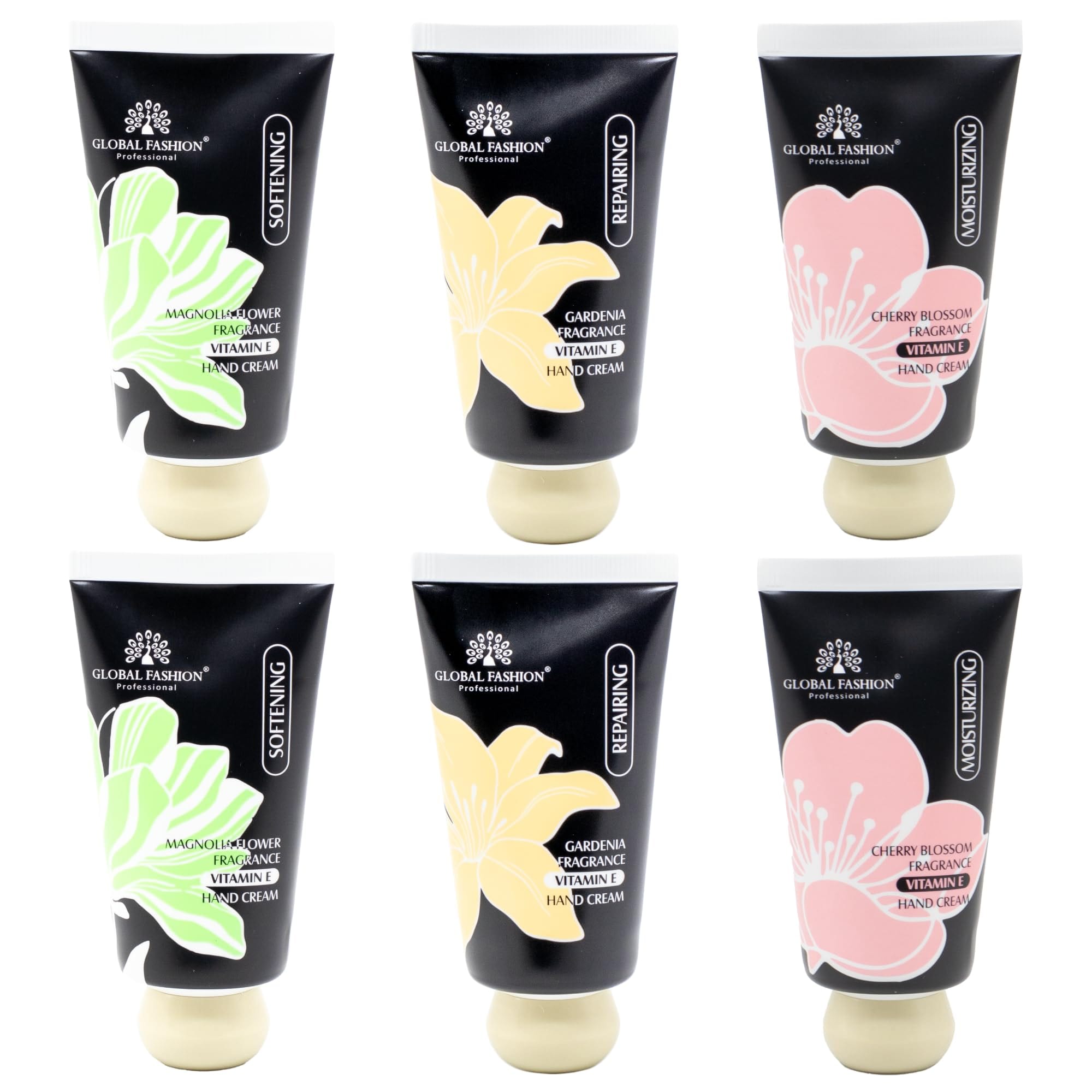 Vitamin E Hand Cream Set, 48H Deep Moisture & Fast Absorbing, Trio Fragrances (Cherry Blossom, Gardenia, Magnolia), Non-Greasy Formula for Soft Hands, 30g Travel Size (Mix Fragranc) — Color Mix 6