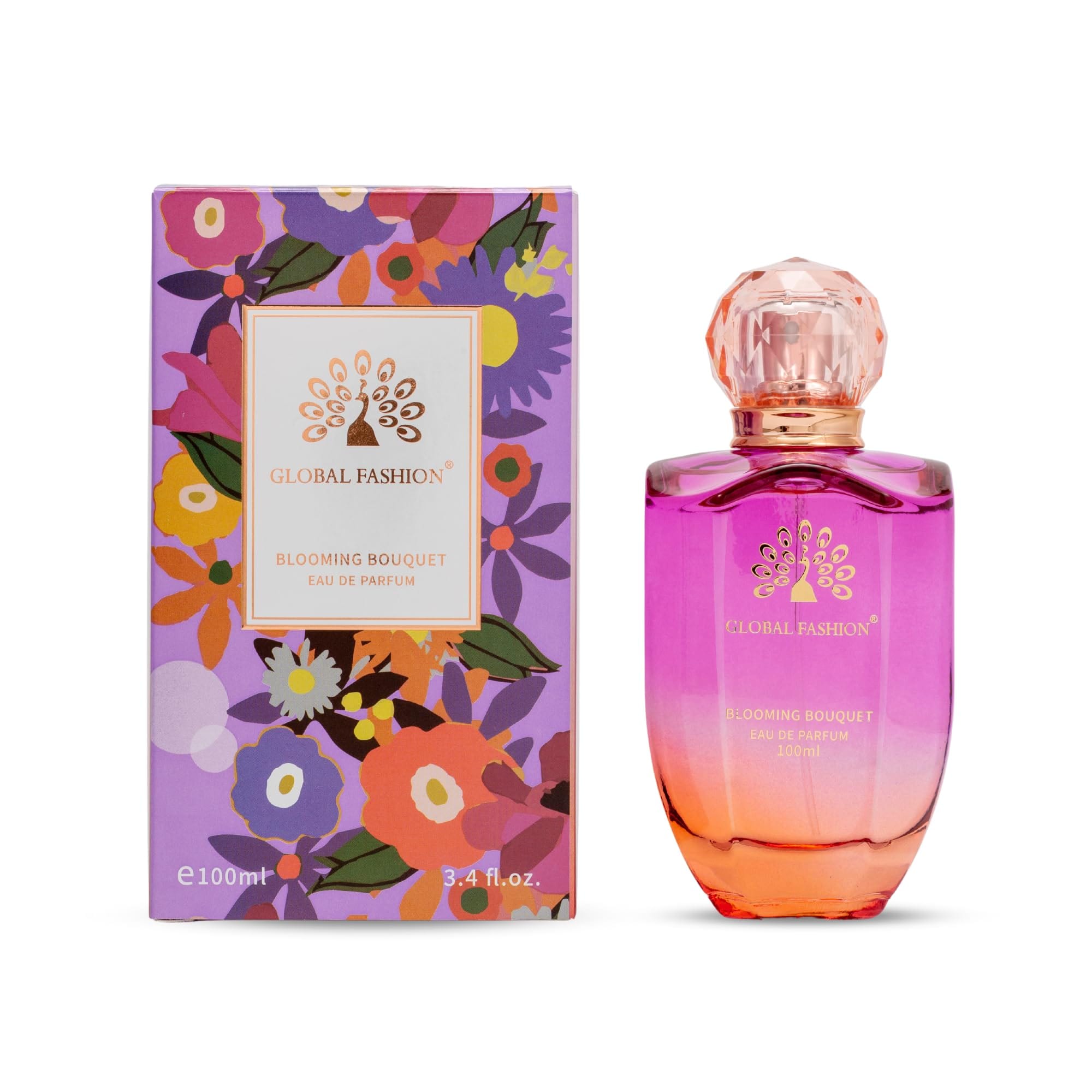 Eau De Parfum 100ml - Global Fashion | Natural Spray Luxury Fragrance for Women, Long-Lasting with Bergamot, Rose, Jasmine, Musk & Vanilla Notes | Perfect for Any Occasion (Bloomin)