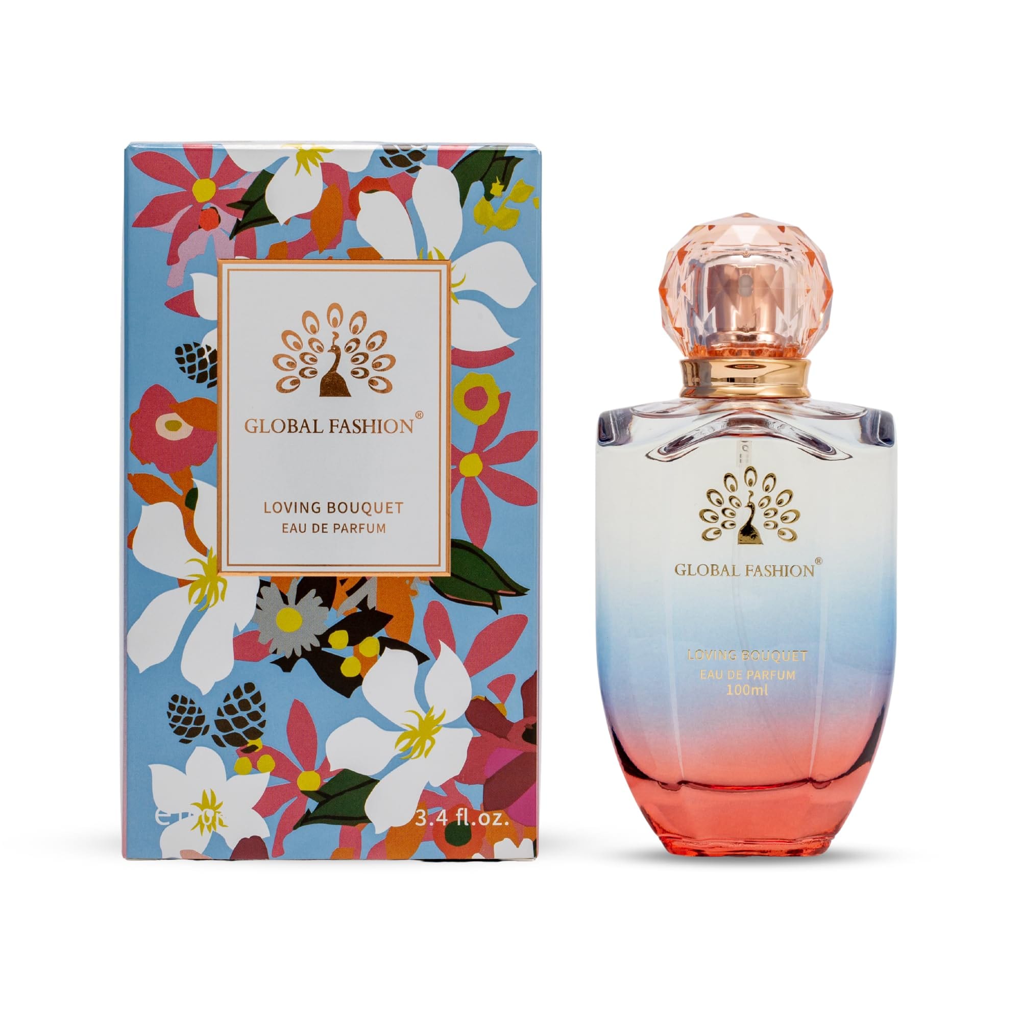 Eau De Parfum 100ml - Global Fashion | Natural Spray Luxury Fragrance for Women, Long-Lasting with Bergamot, Rose, Jasmine, Musk & Vanilla Notes | Perfect for Any Occasion (Loving)