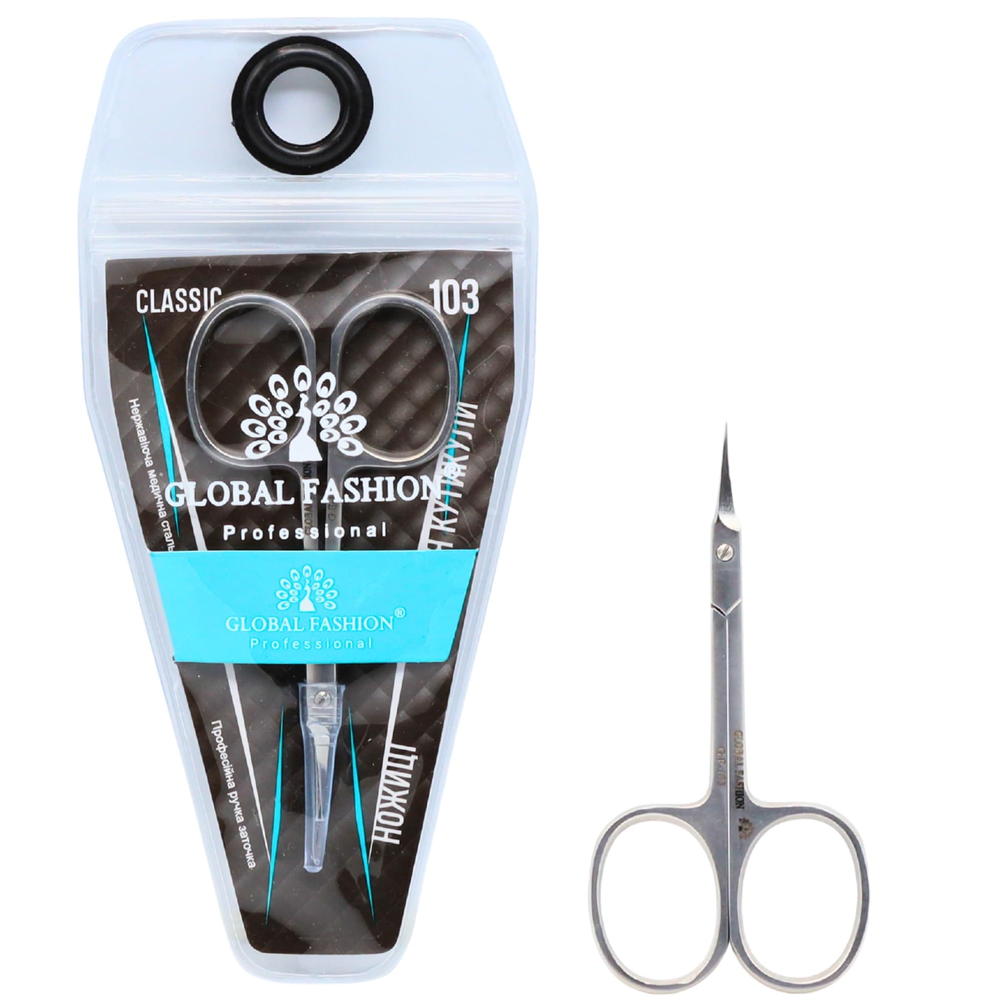 Global Fashion Cuticle Scissors – Hand Sharpened, Medical Stainless Steel, Precision Blades for Nail & Cuticle Trimming, Rust-Resistant Manicure Tool for Home & Salon Use (Classic)
