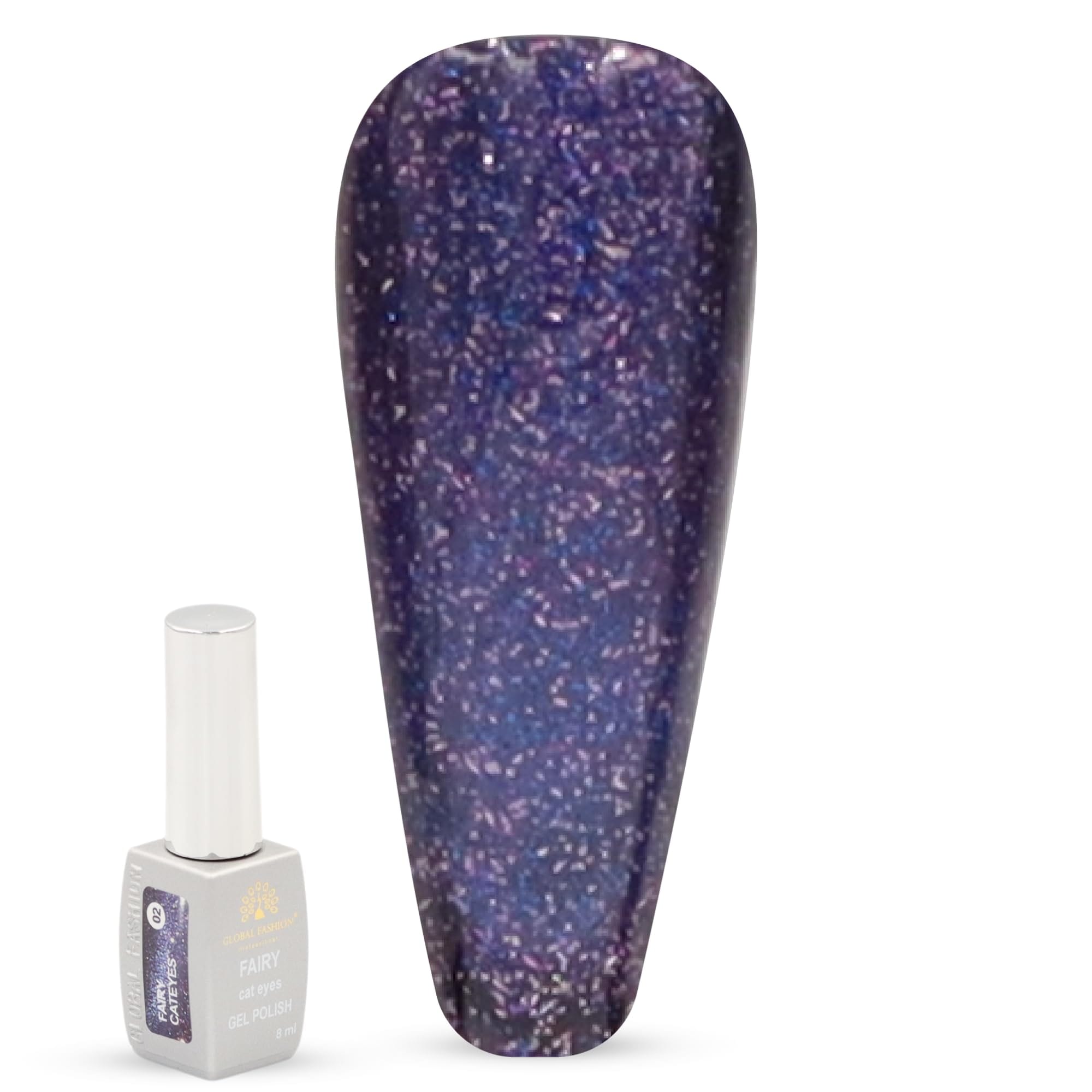 Global Fashion Fairy Cat Eyes Gel Polish 8ml | Magical Shimmer Lash | (02)