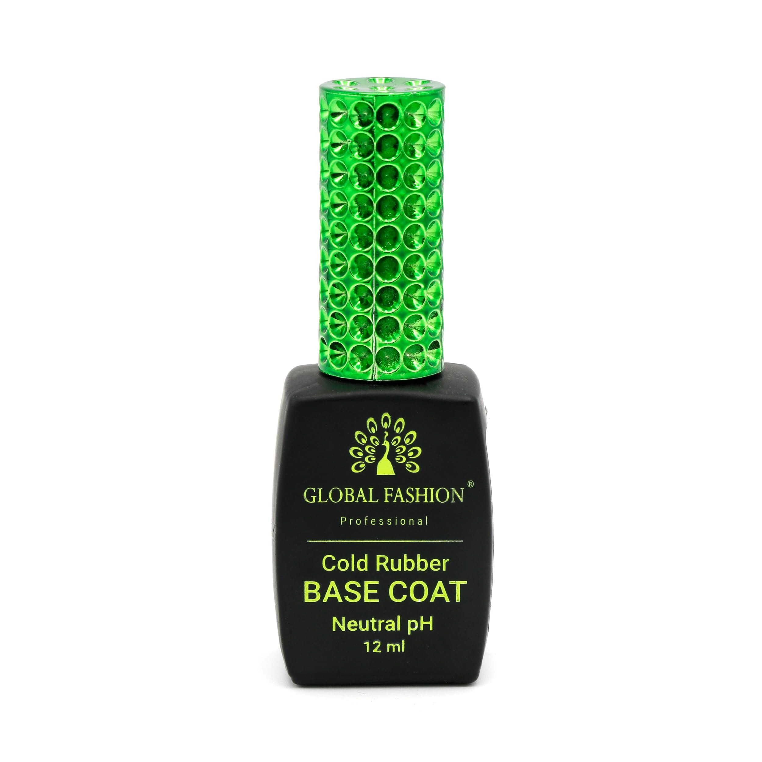 Global Fashion Professional Clear Rubber Base Coat - UV/LED Soak-Off Gel Polish, Strong Adhesion, Flexible & Long-Lasting, Nail Strengthening Formula (Extra strong rubber base coat)