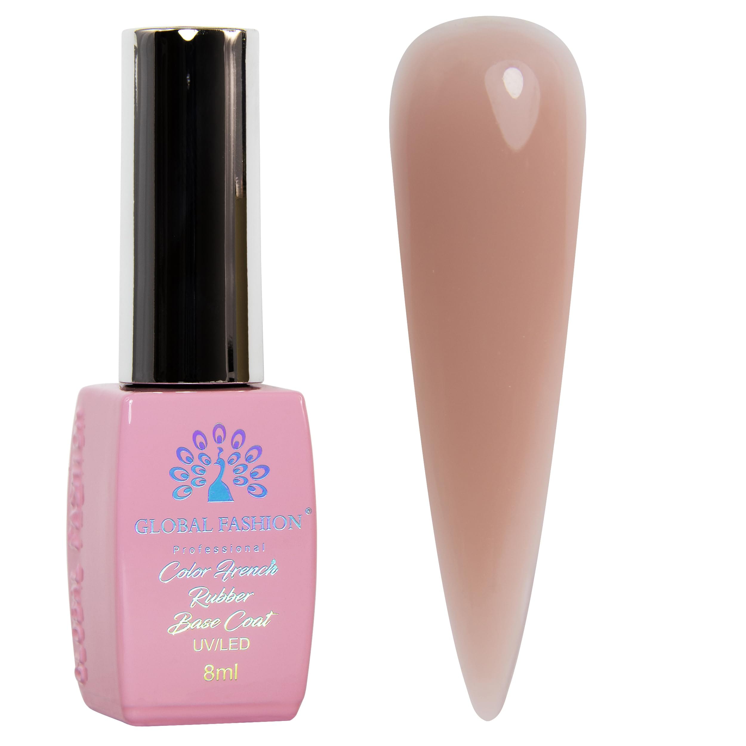 Color French Base Coat for Gel Polish - Global Fashion | Long-lasting, Durable, Professional Manicure - (01)