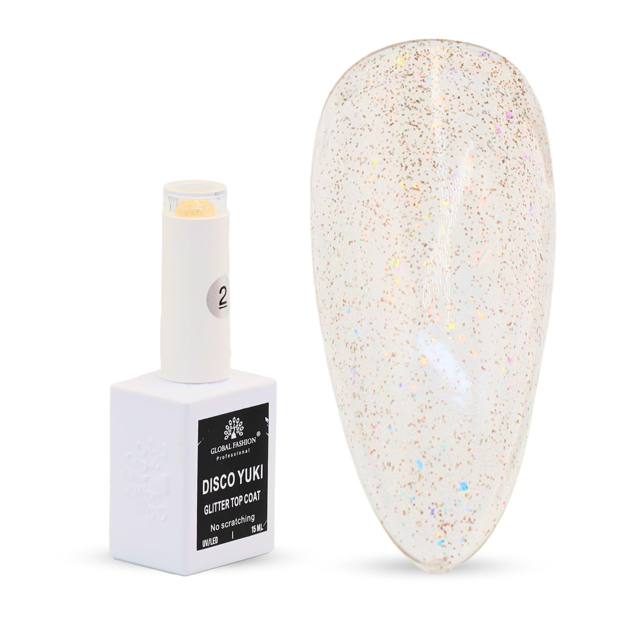 DISCO YUKI GLITTER TOP COAT 15ML 02 — Color 6145377445994
