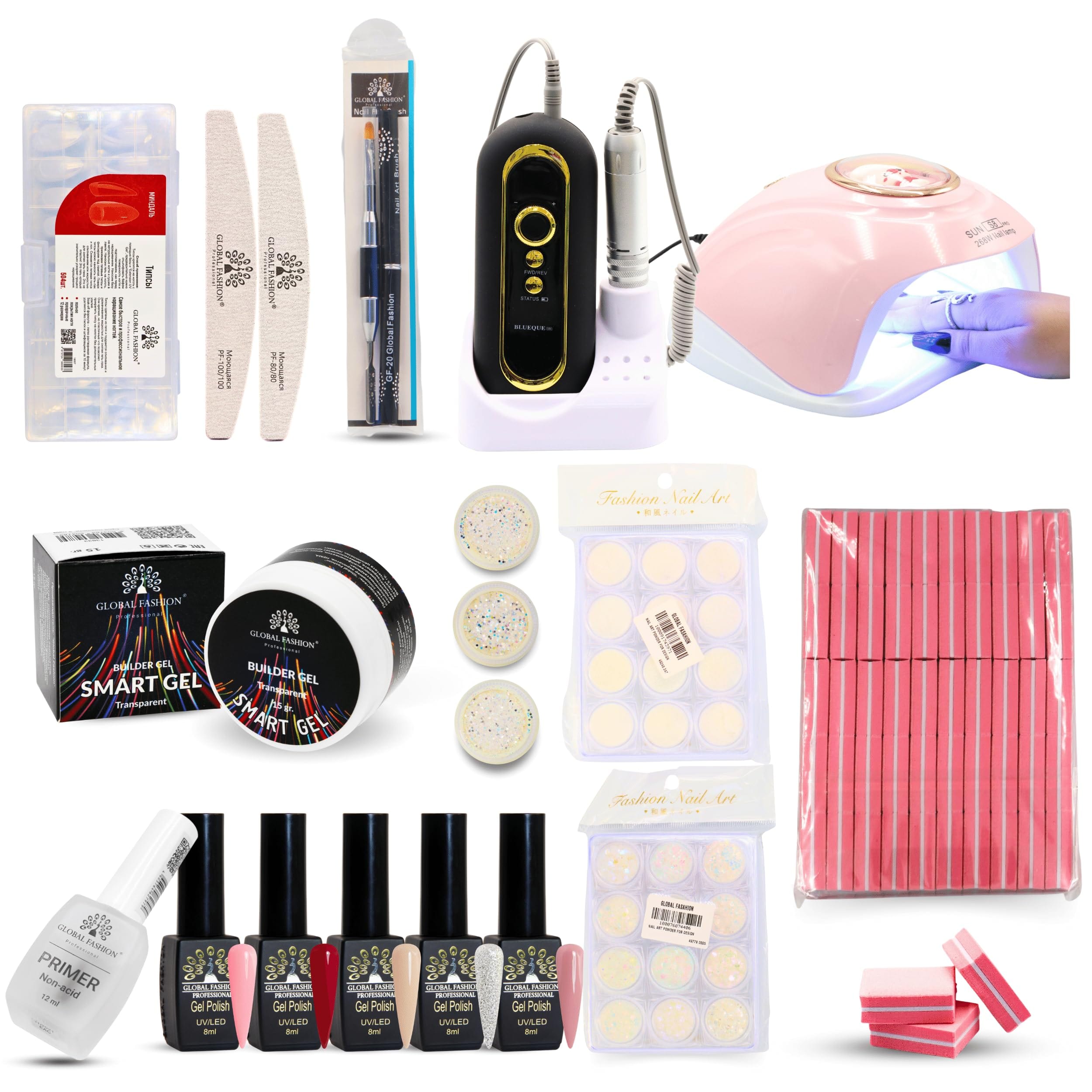 Global Fashion Professional Starter Kit of Nail Accessories – Your Comprehensive Gateway to Flawless Manicures and Pedicures | (GEL POLISH KIT 4)