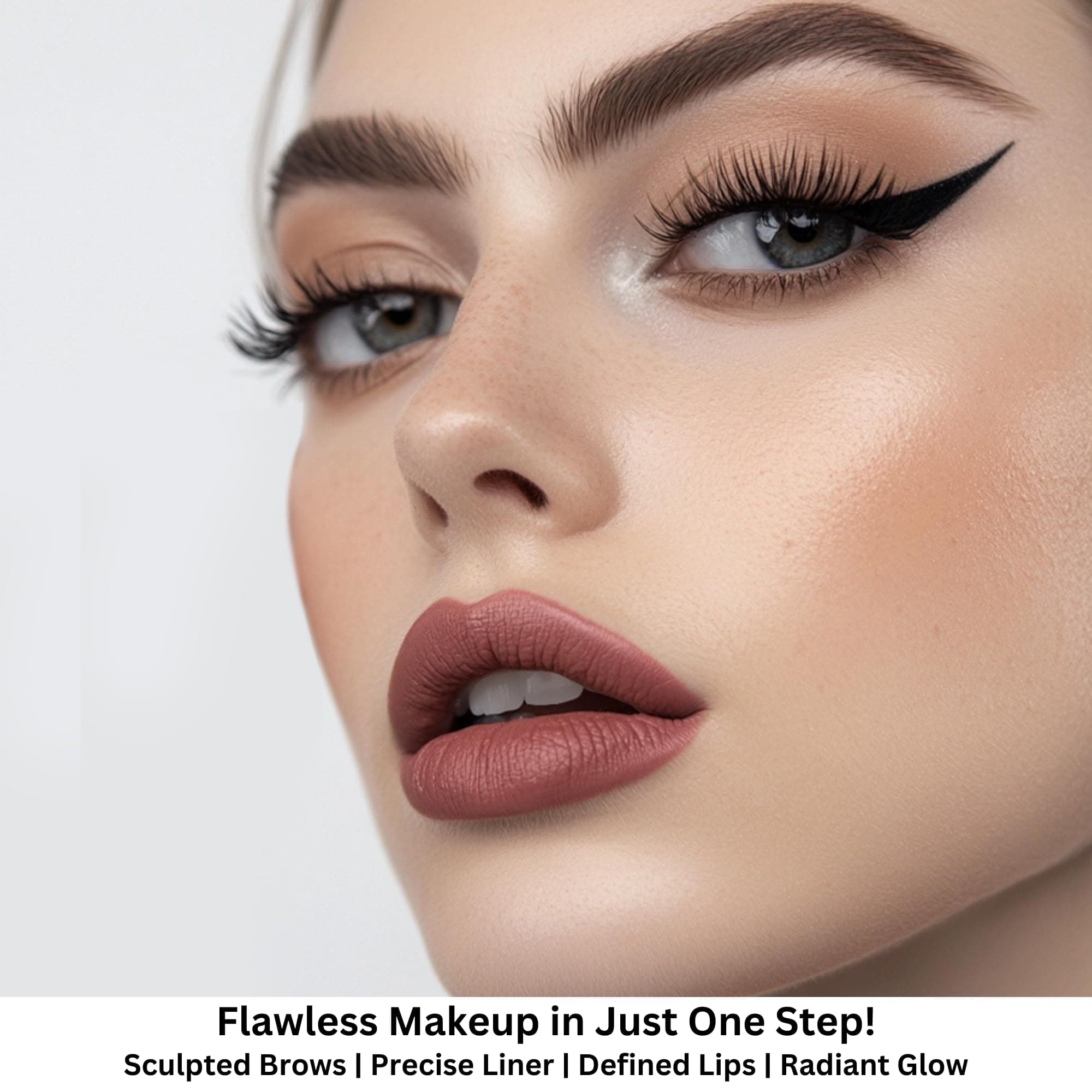 4-in-1 Makeup Pen – Eyebrow Pencil, Black Eyeliner, Lip Liner & Highlighter | Retractable, Waterproof, Smudge-Proof, Long-Lasting Beauty Stick for Quick Touch-Ups — 5