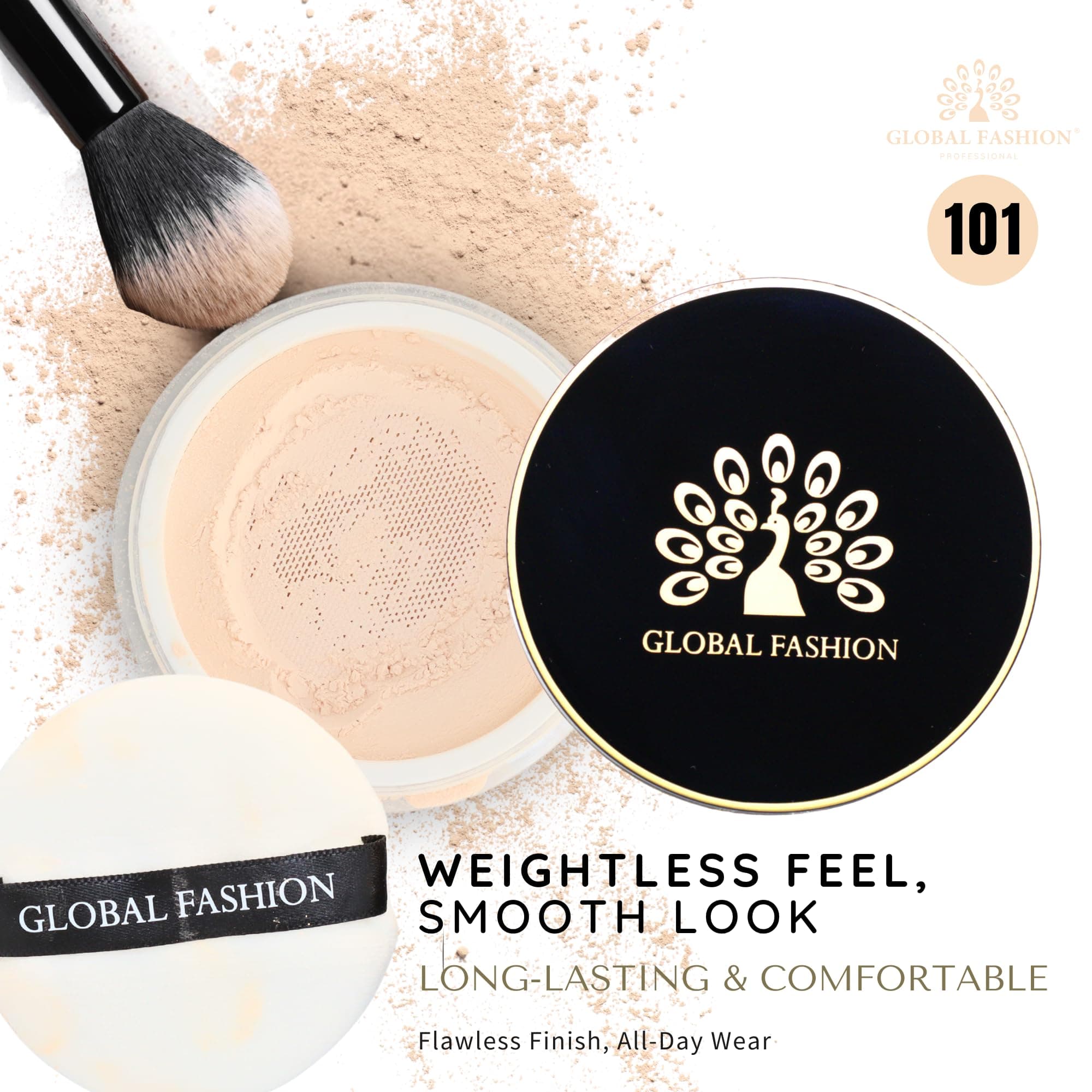 Air Setting Loose Powder - Lightweight, Oil Control, Full Coverage, Long-Lasting Matte Finish - Makeup Setting Powder for Flawless Skin, Suitable for All Skins, 10g — 2