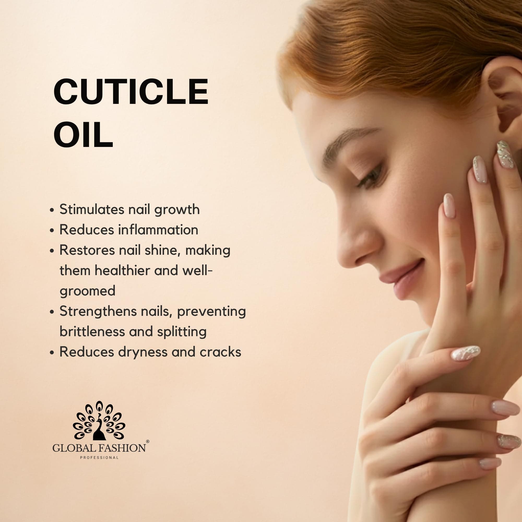 Cuticle Oil 60 ml - Jojoba & Vitamin E Nail & Cuticle Treatment with Sweet Almond Oil - Deep Hydration, Nourishes & Repairs, Strengthens Brittle Nails - Dropper for Salon & Home Ca — 3