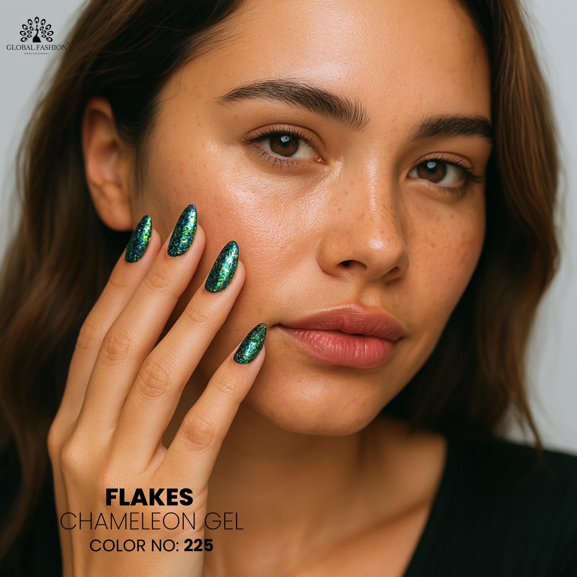 FLAKES Chameleon Gel Nail Polish 15ml by Global Fashion - , Long-Lasting, Color Changing, Professional Nail Art, UV/LED Soak-Off Gel, Easy Application, Salon-Grade Manicure — 2