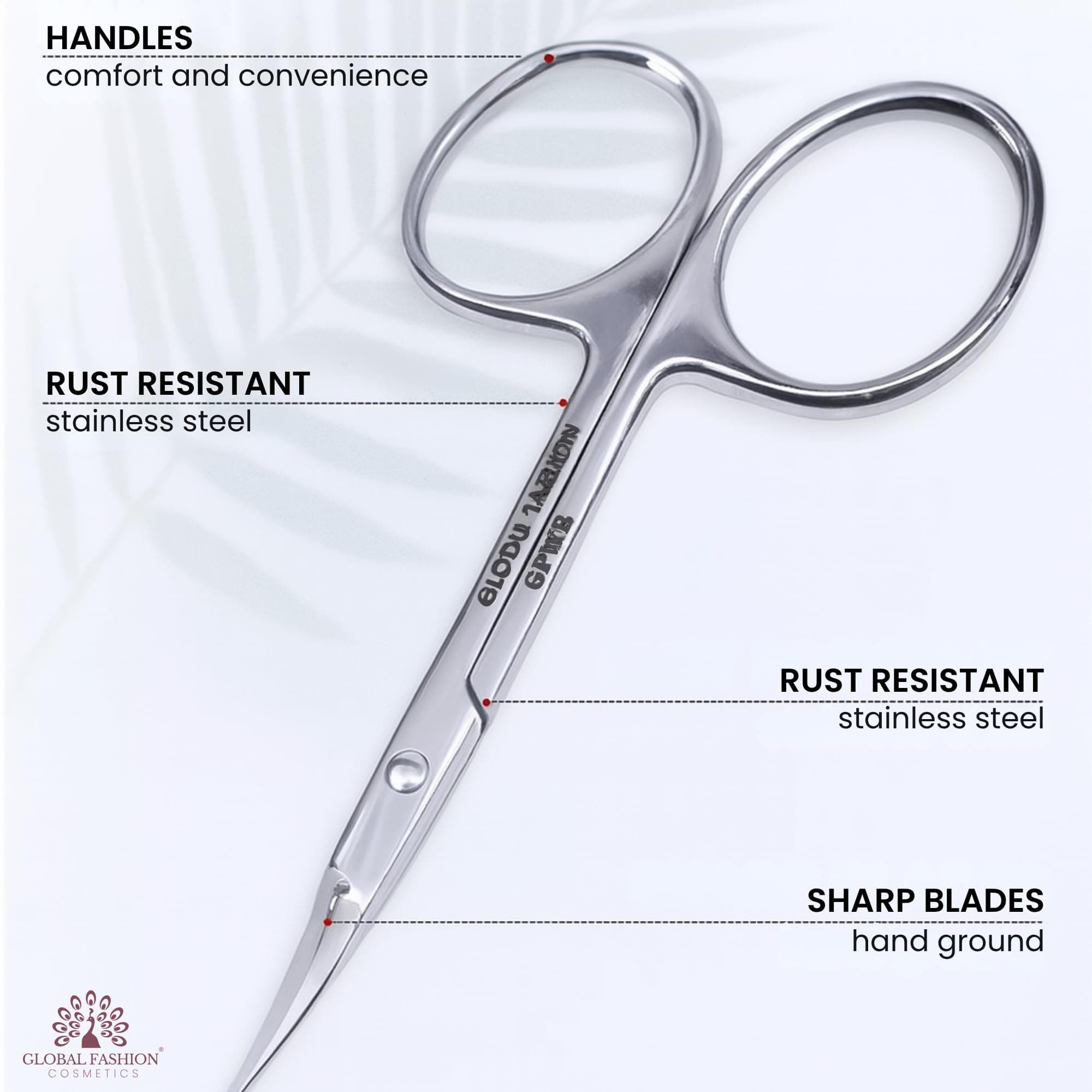 Global Fashion Cuticle Scissors – Hand Sharpened, Medical Stainless Steel, Precision Blades for Nail & Cuticle Trimming, Rust-Resistant Manicure Tool for Home & Salon Use — 6