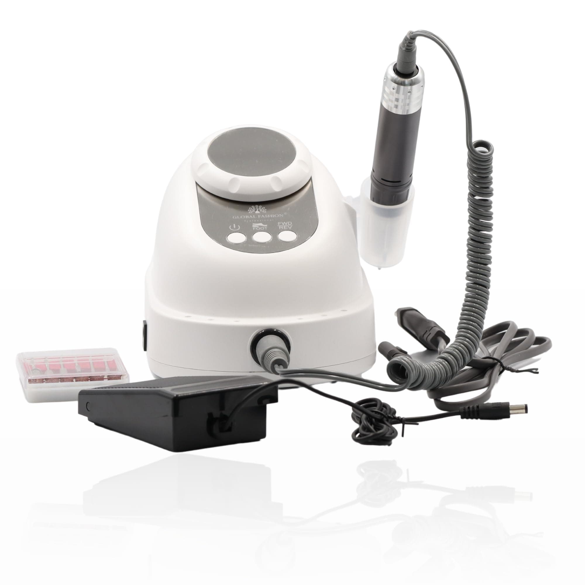 GLOBAL FASHION GF-210 Professional Nail Drill Machine – 68W, 35,000 RPM High-Speed E-File, Variable Speed, Reverse Rotation, Low Noise, Durable Acrylic,Gel & Polygel Nails, Manicur — 2