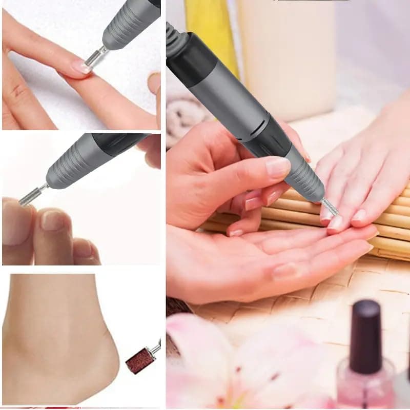 GLOBAL FASHION GF-210 Professional Nail Drill Machine – 68W, 35,000 RPM High-Speed E-File, Variable Speed, Reverse Rotation, Low Noise, Durable Acrylic,Gel & Polygel Nails, Manicur — 7
