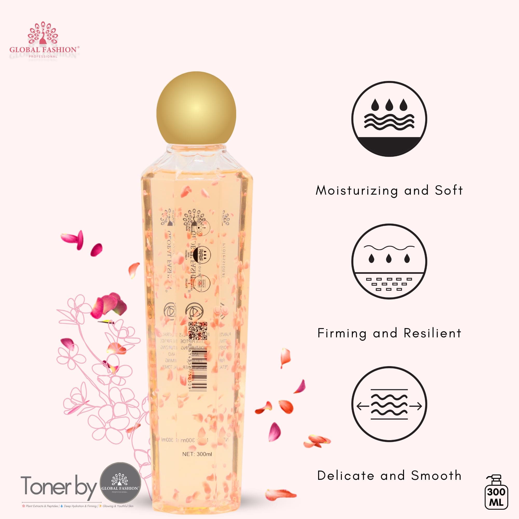 GLOBAL FASHION Hydrating Toner 300 ml – Alcohol-Free, pH-Balancing Essence with Hyaluronic Acid, Niacinamide & Botanical Extracts – Anti-Aging, Pore-Minimizing, Skin Care for All T — 2