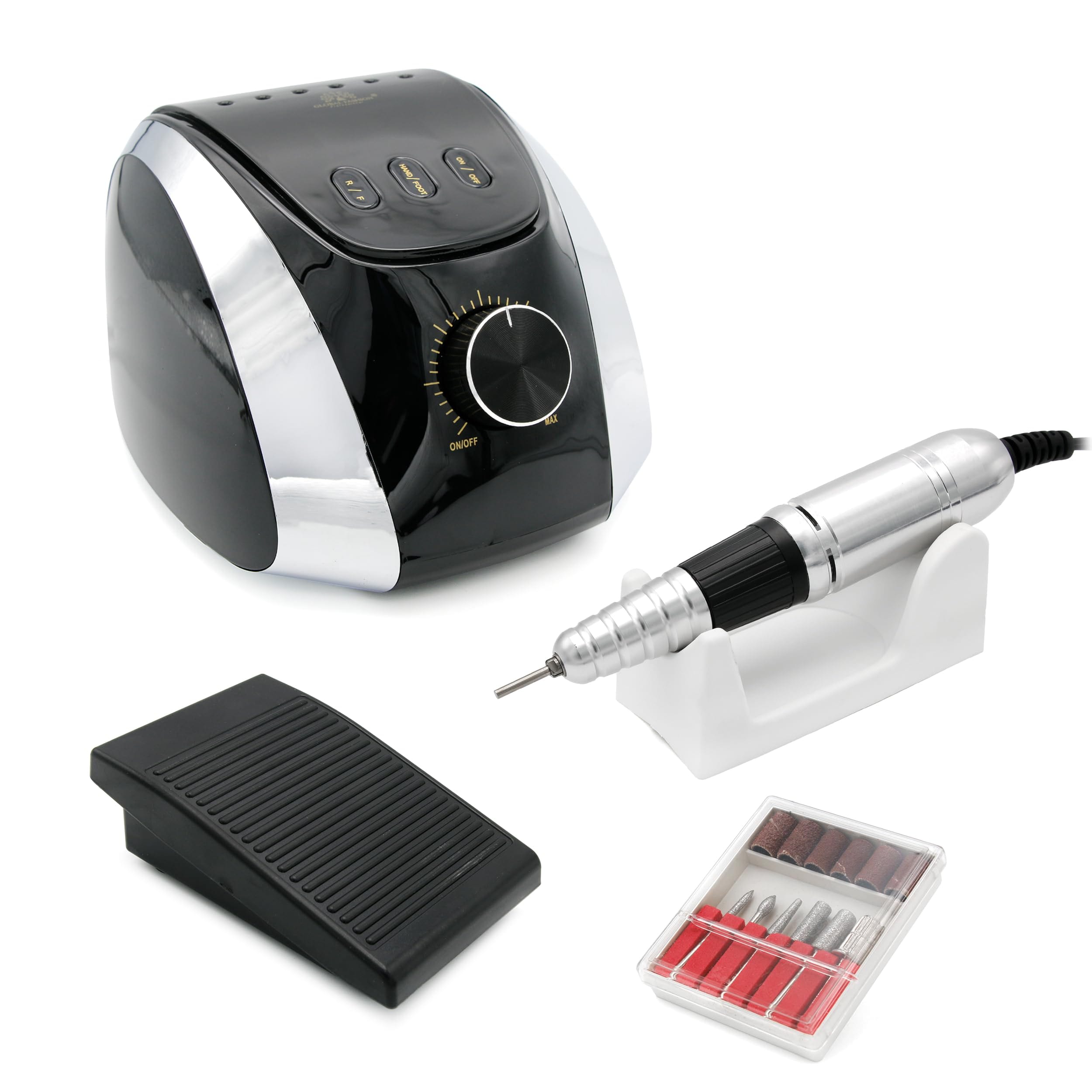 GLOBAL FASHION M13 Professional Electric Nail Drill – 68W, 35,000 RPM High-Speed E-File, Variable Speed, Forward/Reverse Rotation, Low Noise, Lightweight for Gel & Acrylic Manicure