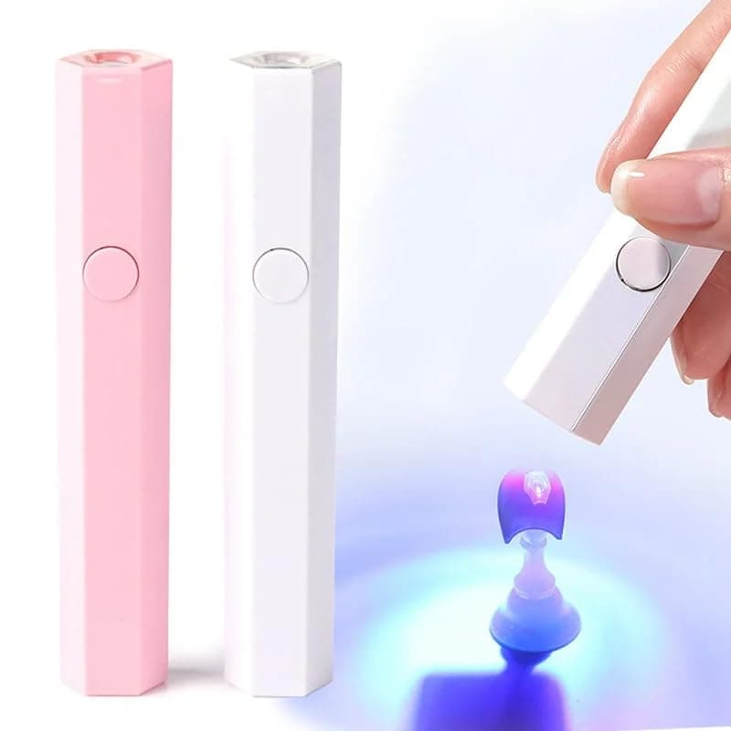 Global Fashion Mini LED Handheld Nail Dryer Lamp - Fast Curing for Gel Polish, Glue & Art, Compact & Lightweight with Multiple Timer Settings, Safe Auto Shut-Off, Ergonomic Design, — 2