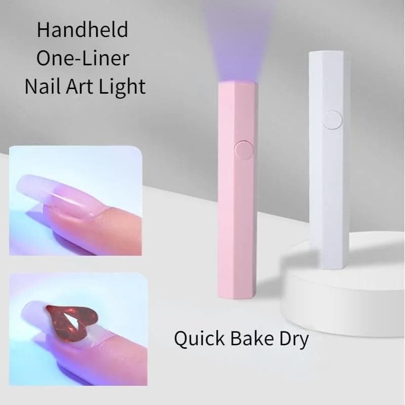 Global Fashion Mini LED Handheld Nail Dryer Lamp - Fast Curing for Gel Polish, Glue & Art, Compact & Lightweight with Multiple Timer Settings, Safe Auto Shut-Off, Ergonomic Design, — 3