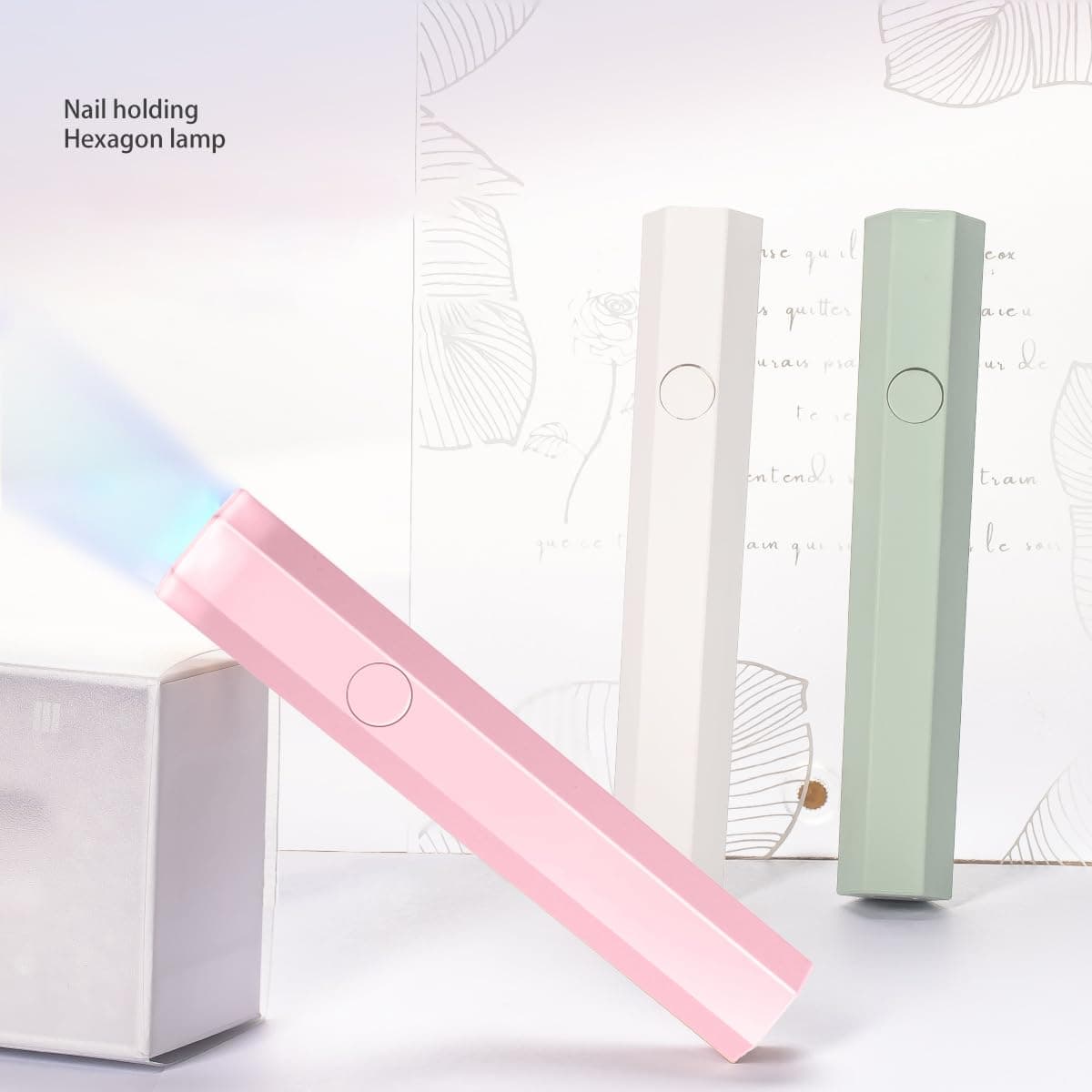 Global Fashion Mini LED Handheld Nail Dryer Lamp - Fast Curing for Gel Polish, Glue & Art, Compact & Lightweight with Multiple Timer Settings, Safe Auto Shut-Off, Ergonomic Design, — 4