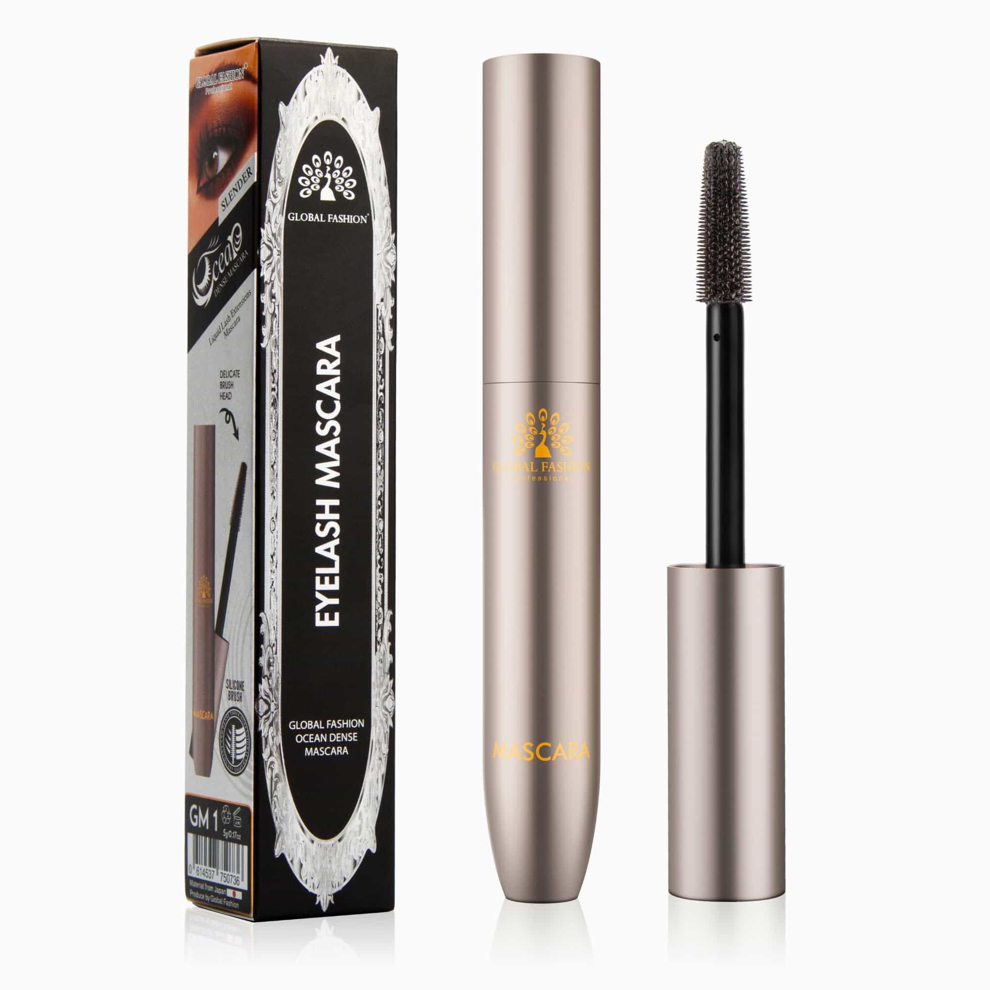 Global Fashion Ocean Dense 5-in-1 Mascara GM2 – Volumizing, Curling & Lengthening Lash Enhancer | Clump-Free, Smudge-Proof, Long-Lasting Formula Infused with Vitamin E & Acacia Res