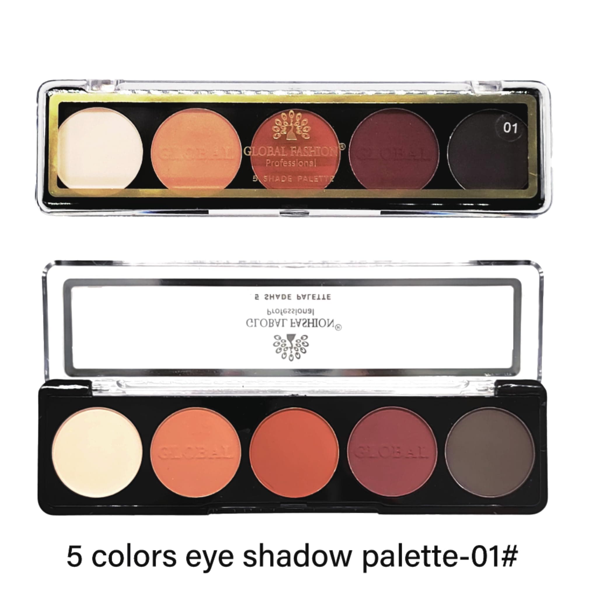 Global Fashion Professional 5-Color Eye Shad Palette - Long-Lasting Matte and Shimmer Shades, High Pigment, Blendable Makeup Palette for Day & Night Looks — 2