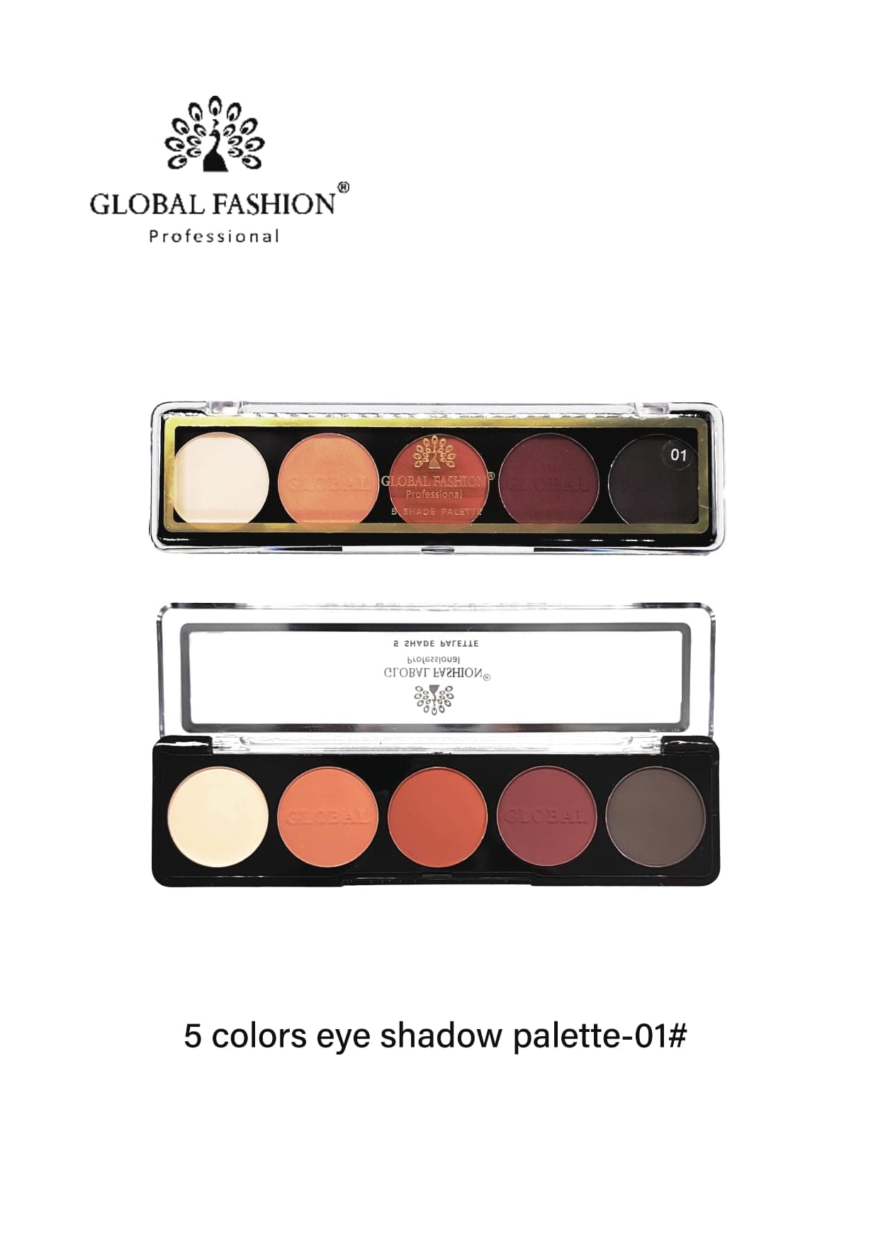 Global Fashion Professional 5-Color Eye Shad Palette - Long-Lasting Matte and Shimmer Shades, High Pigment, Blendable Makeup Palette for Day & Night Looks — 7