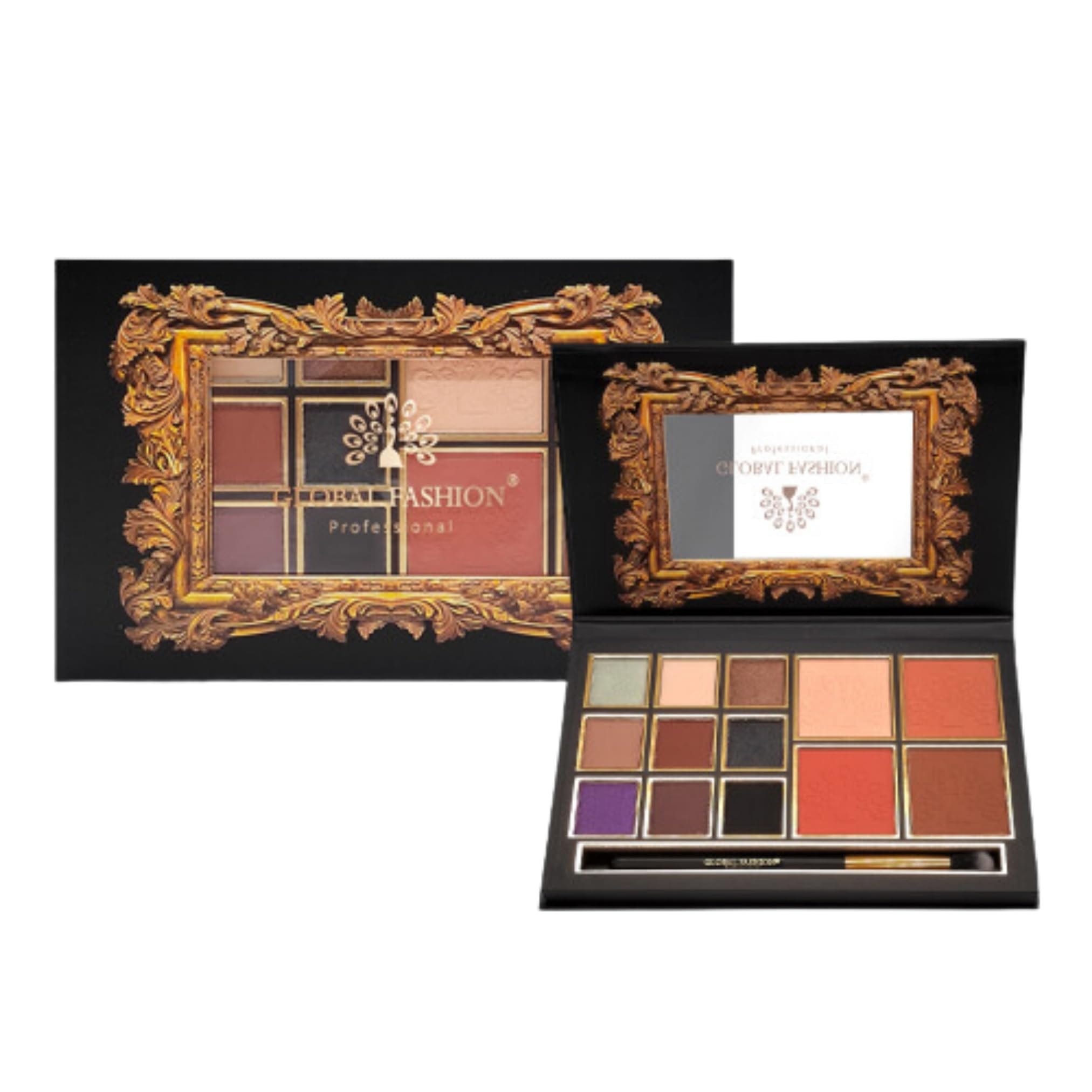 Global Fashion Professional 13-Color Eye Shadow Palette – High Pigment Matte & Shimmer Shades, Blendable, Long-Lasting Eyeshadow Makeup Palette for Day & Night Looks, All Skin Tone