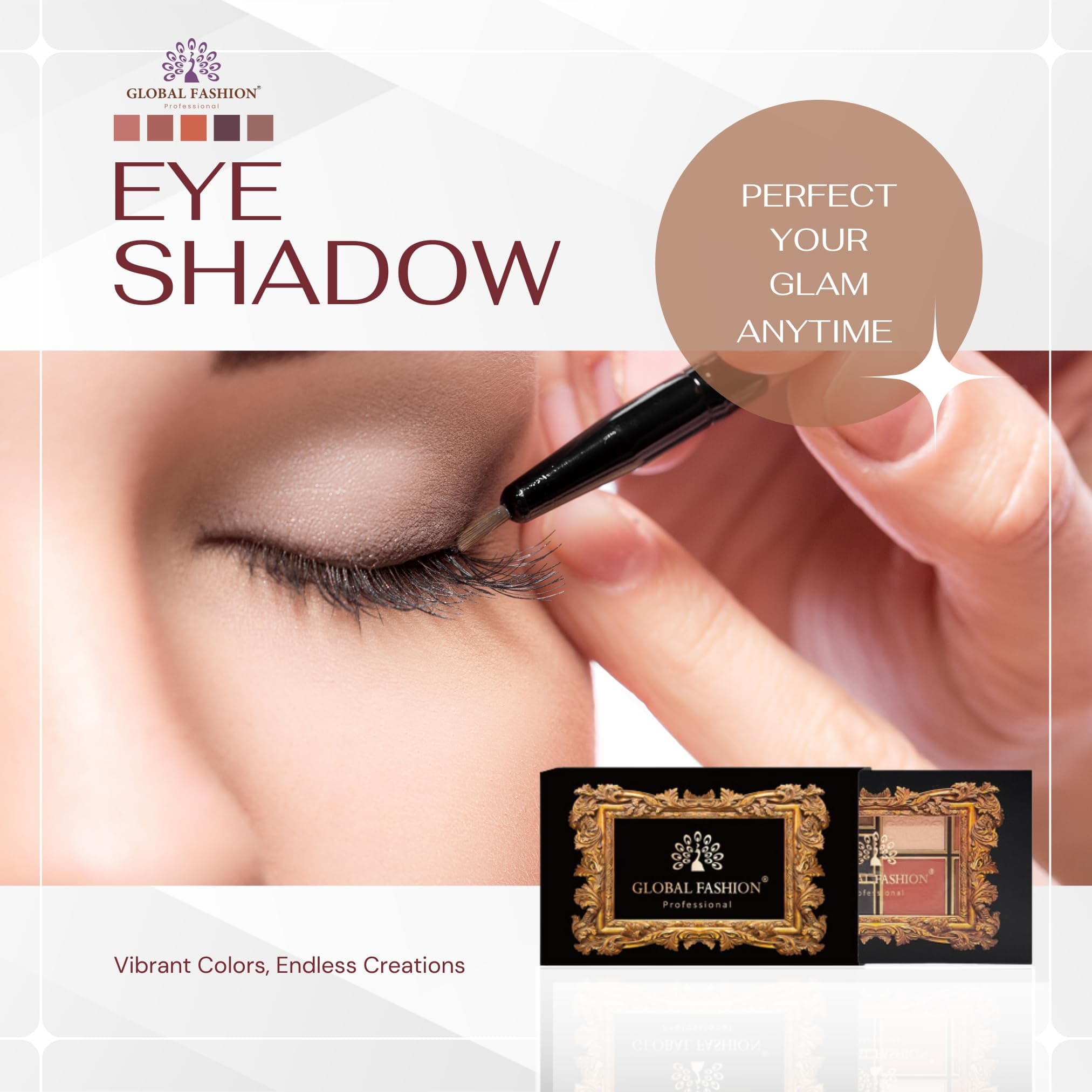 Global Fashion Professional 13-Color Eye Shadow Palette – High Pigment Matte & Shimmer Shades, Blendable, Long-Lasting Eyeshadow Makeup Palette for Day & Night Looks, All Skin Tone — 4