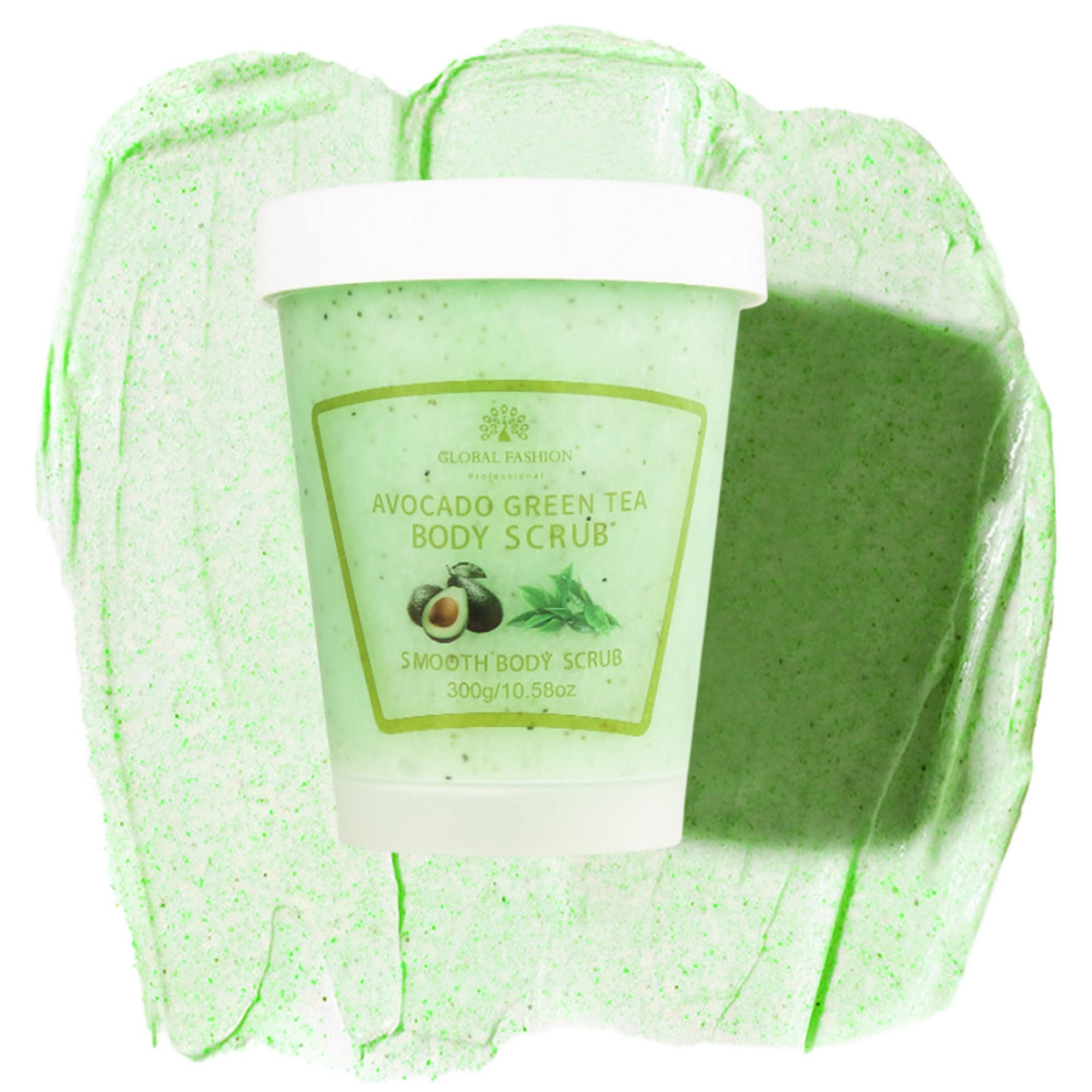 Global Fashion Smooth Body Scrub - Natural Exfoliating & Moisturizing Body Scrub with Collagen & Vitamin E – Deep-Cleansing, Nourishing & Brightening Skin
