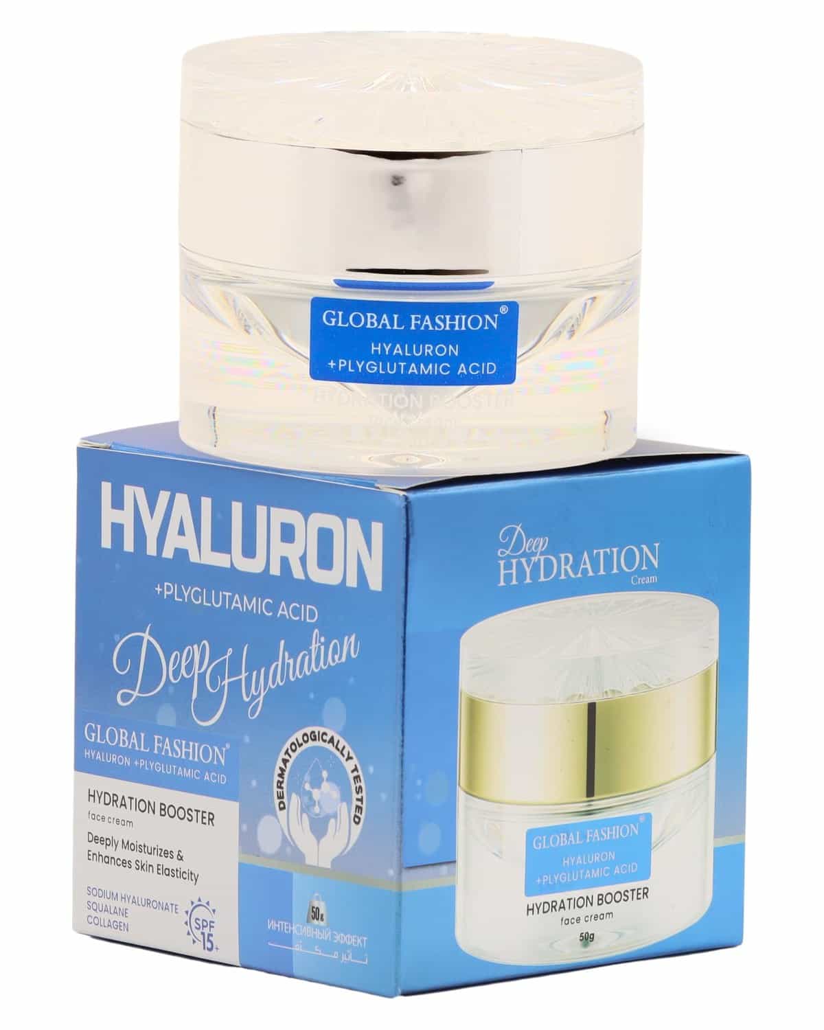 Hyaluron + Polyglutamic Acid Deep Hydration Cream 30g – Anti-Aging & Firming Moisturizer – Boosts Hydration, Reduces Fine Lines, Tightens Skin, Smooths Wrinkles & Restores Radiant
