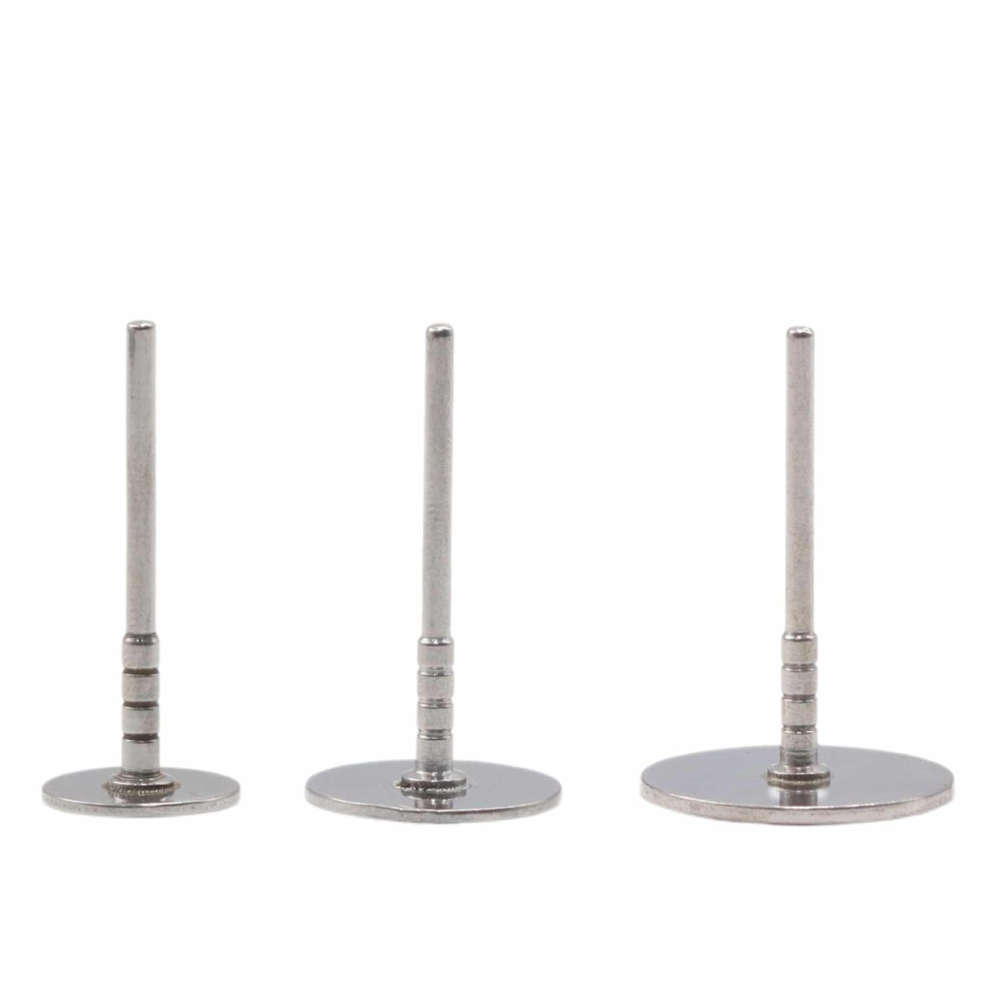 GLOBAL FASHION Professional Stainless Steel Disc for Sanding Paper (25mm, 20mm, 15mm) - Metal Disk Nail Drill Bits & Drill Nails Accessories | (Set of 3)