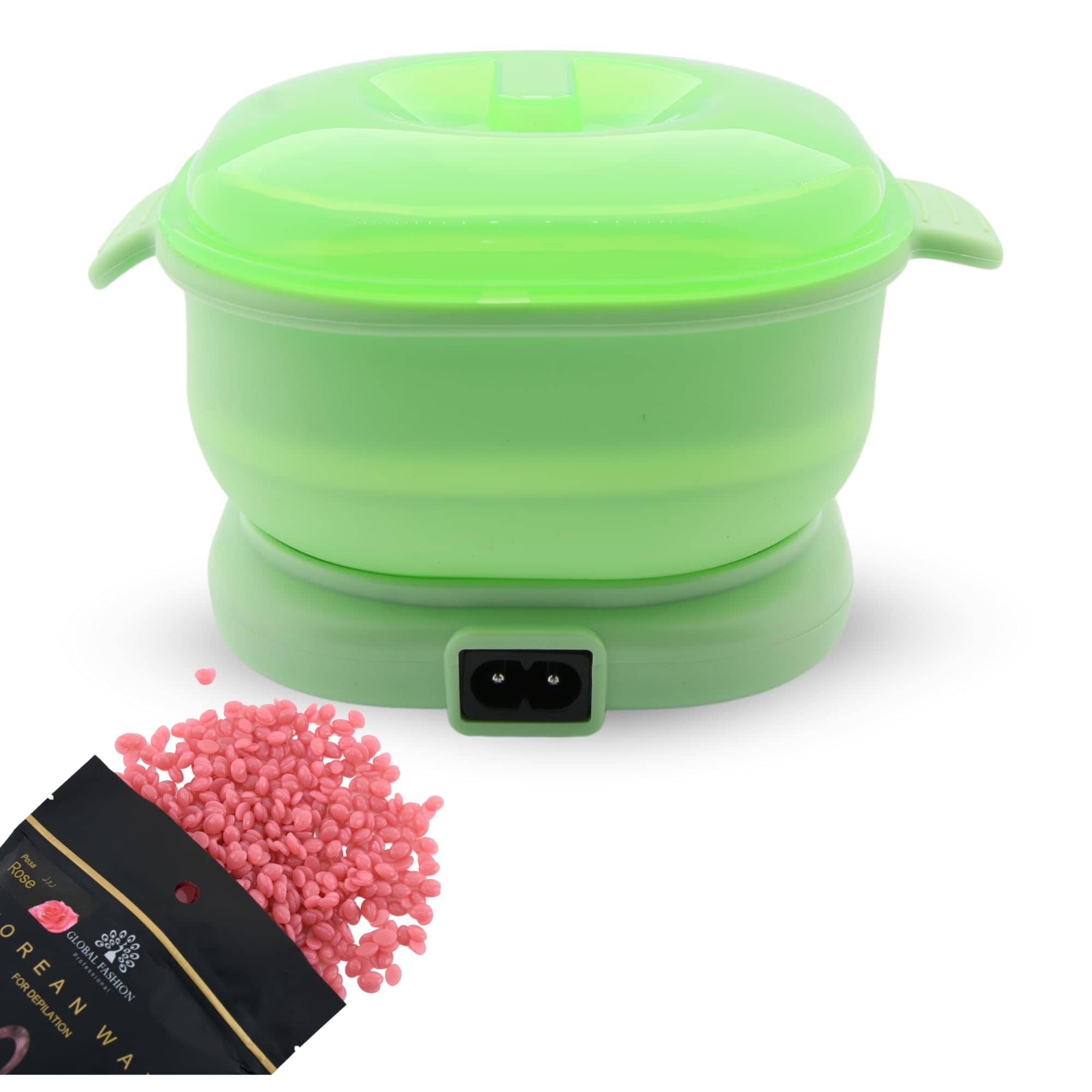 Electric Wax Warmer - Hard Wax Heater for Hair Removal, Fast Heating, for Face, Body, Bikini, Arms & Legs - Home & Salon Use (Green)