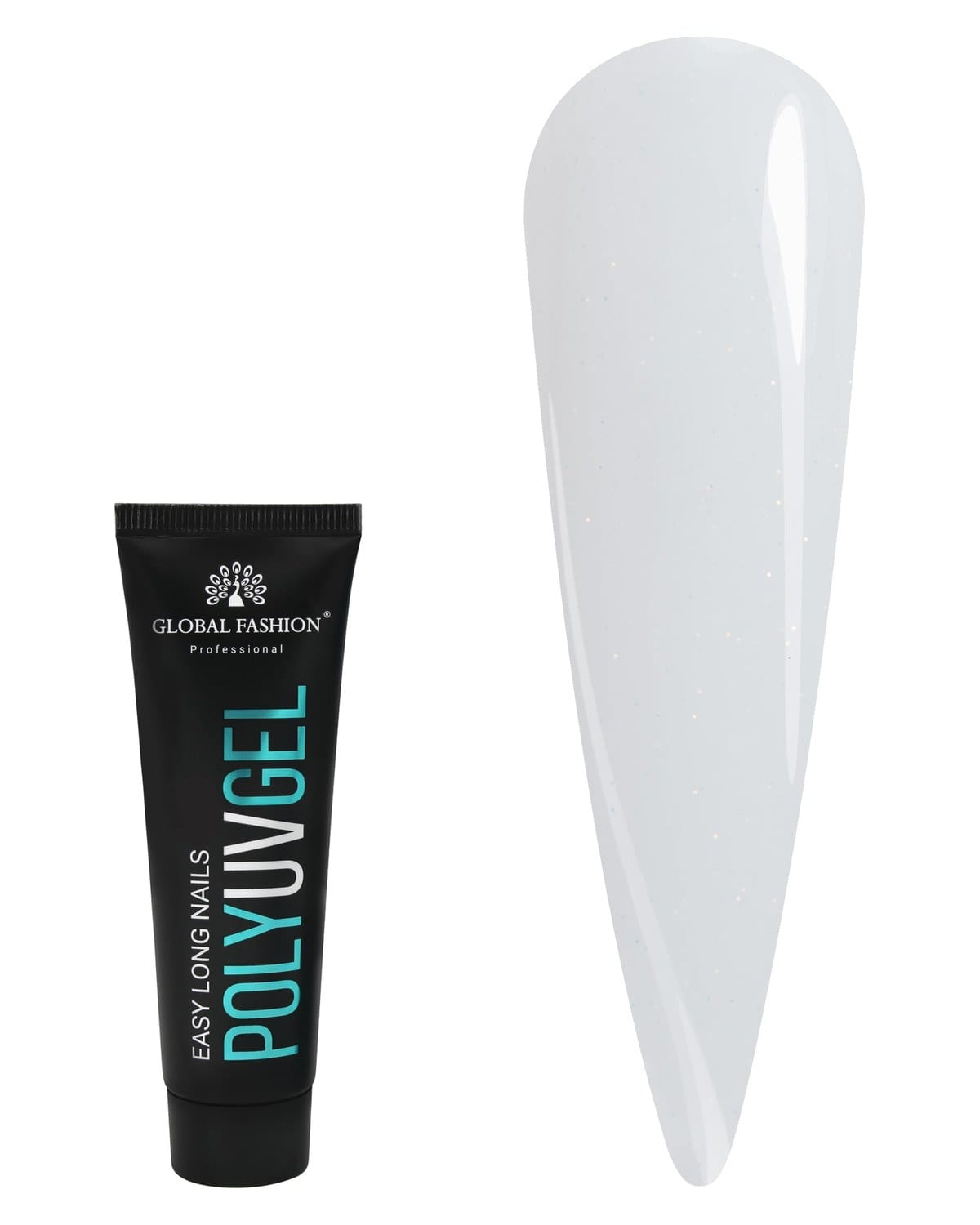 Global Fashion Professional Poly UV Gel with Shimmer: Long-Lasting, Salon-Quality Nails in Dazzling Colors | (02)