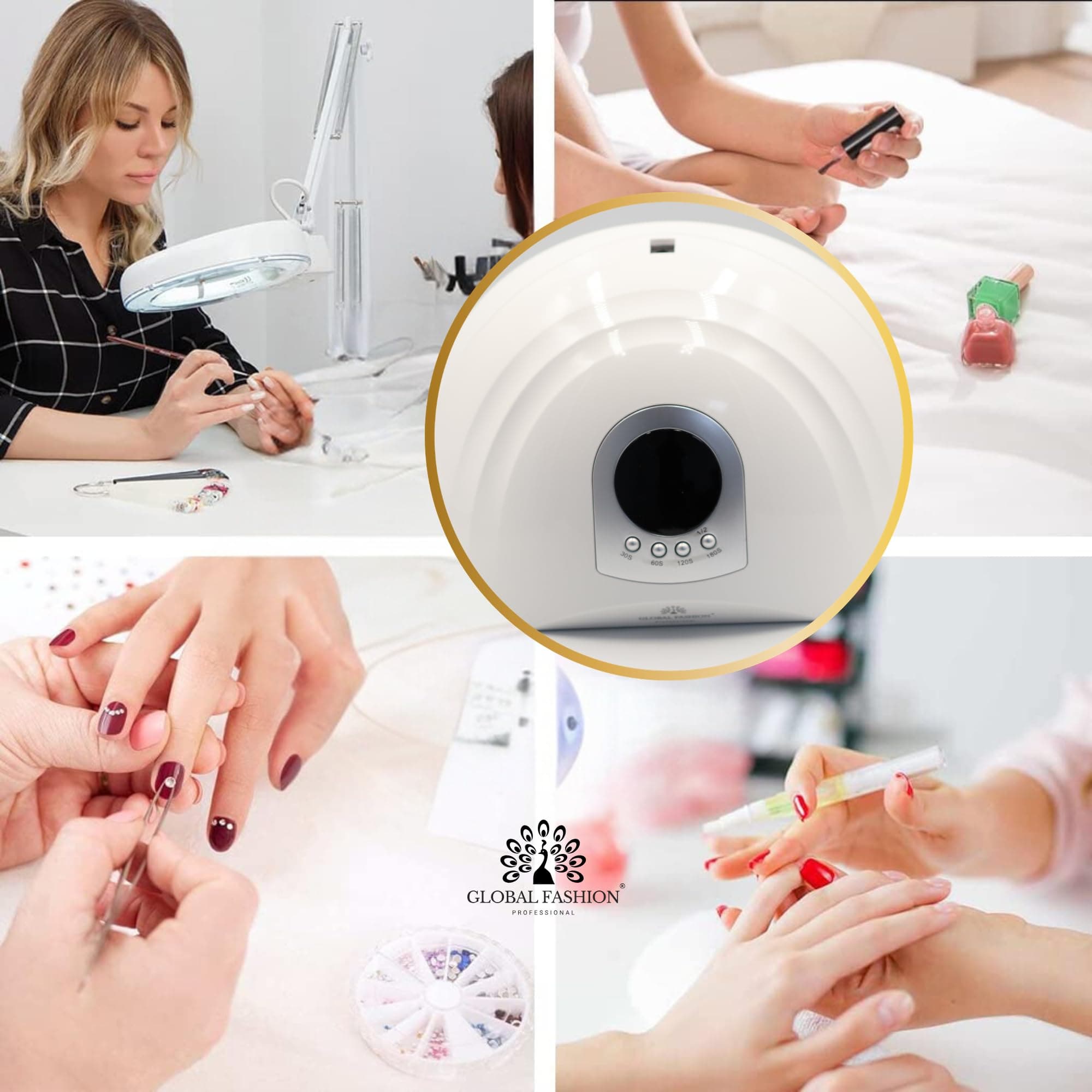 GLOBAL FASHION 368W UV LED Nail Lamp for Gel Nails - 8