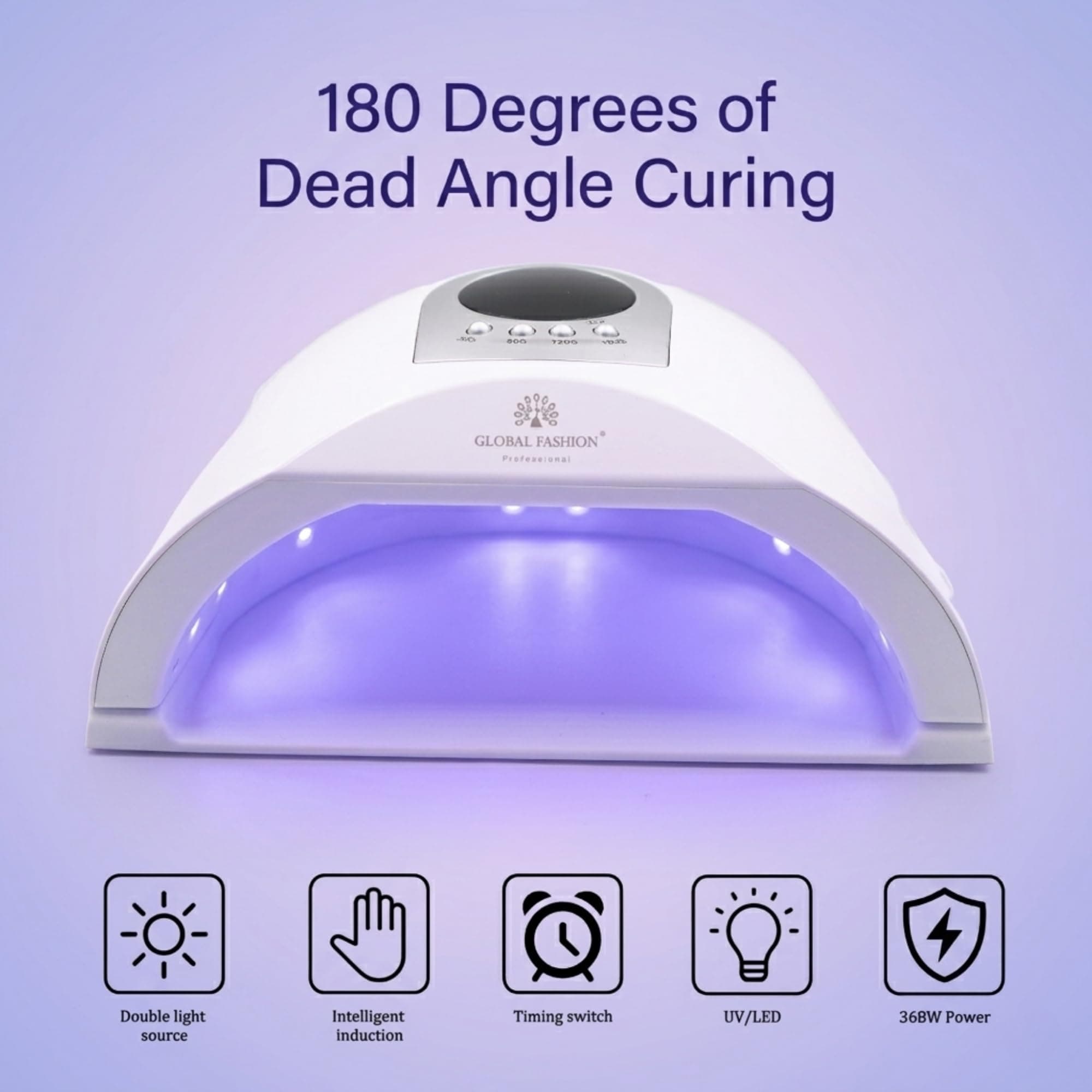 GLOBAL FASHION 368W UV LED Nail Lamp for Gel Nails — 4