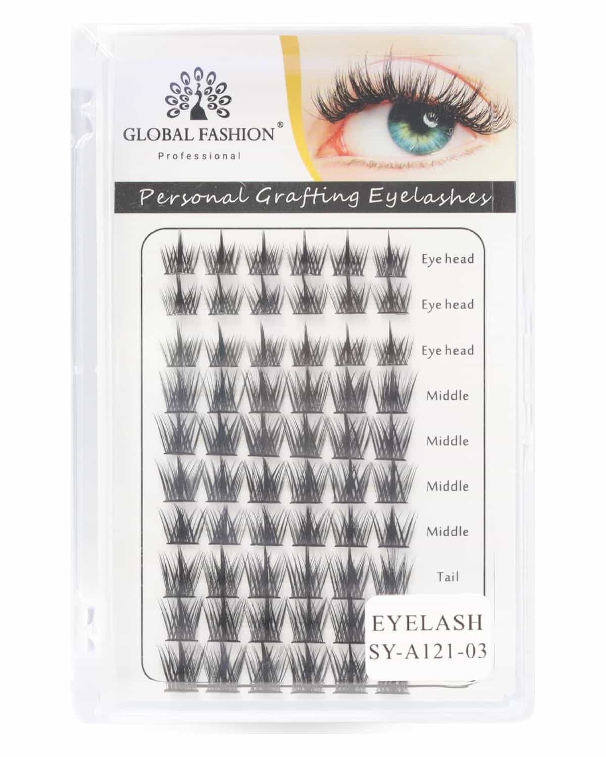 GLOBAL FASHION Professional Premade Lash Fans (11mm, 12mm, 13mm) | Multipack Natural Volume - Easy, Fluffy Lashes in Minutes! | (SY-A121-03 (60 Fans))