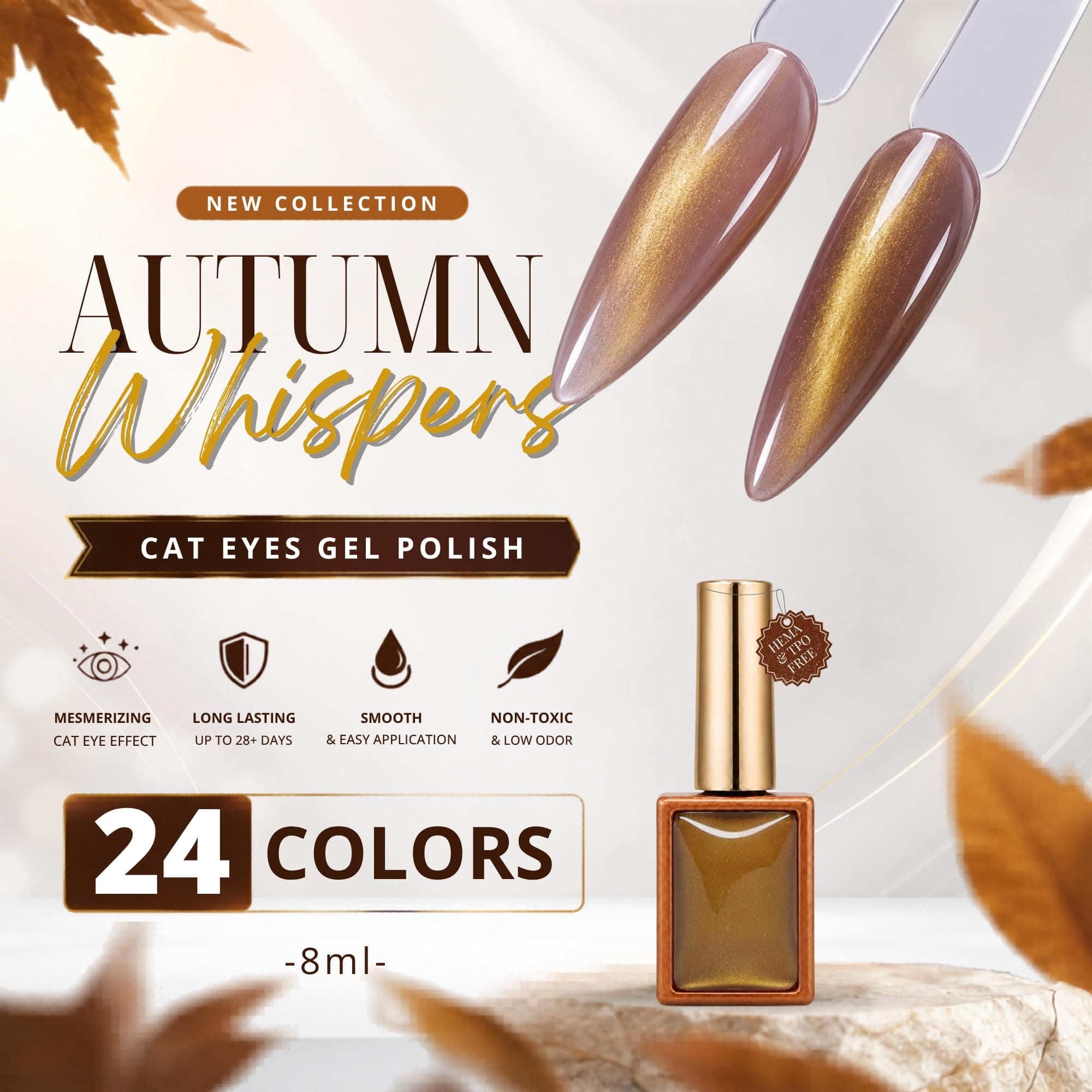 Autumn Whispers Cat Eye Magnetic Gel Polish 8ml 16 — 3