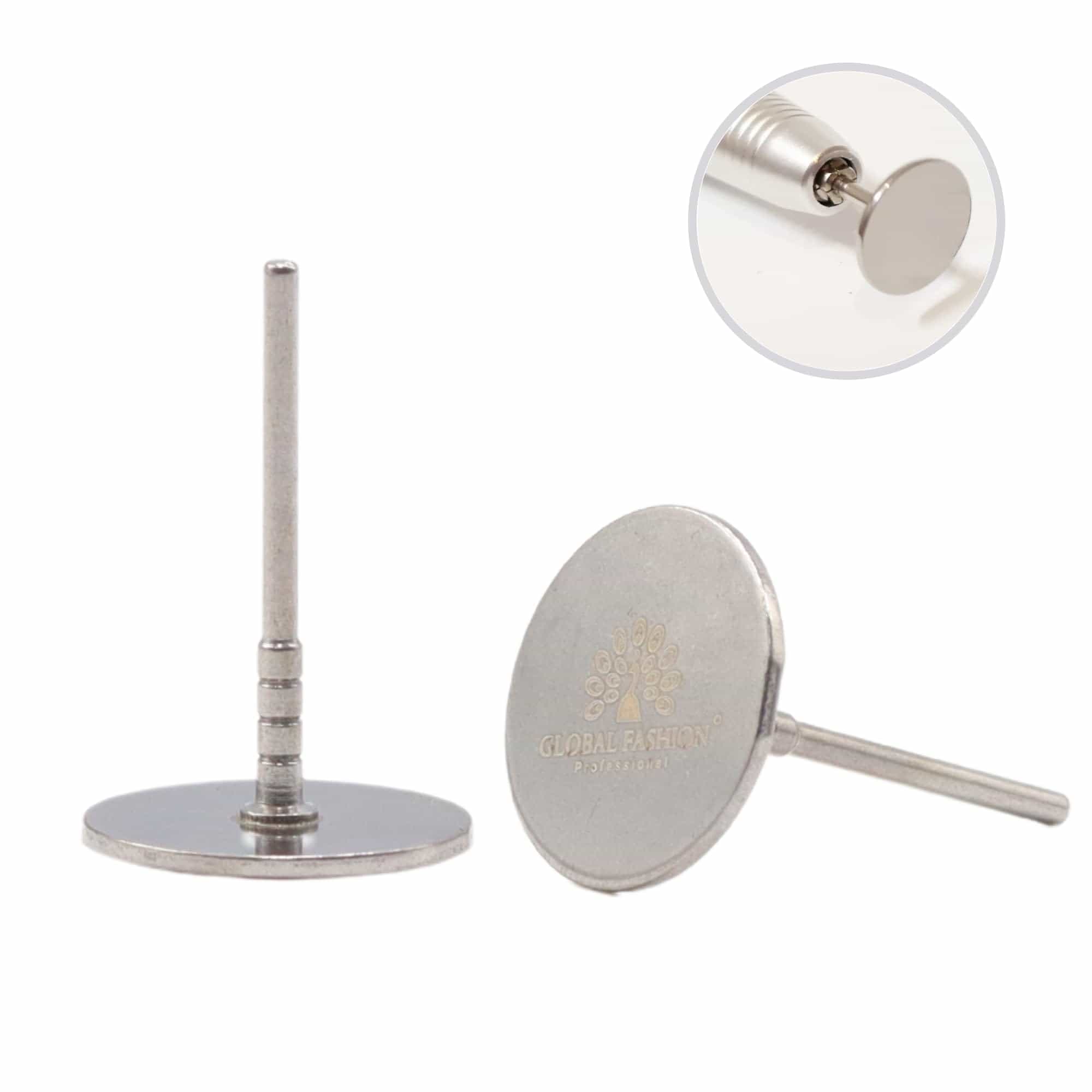 GLOBAL FASHION Professional Stainless Steel Disc for Sanding Paper (25mm, 20mm, 15mm) - Metal Disk Nail Drill Bits & Drill Nails Accessories | (25mm)