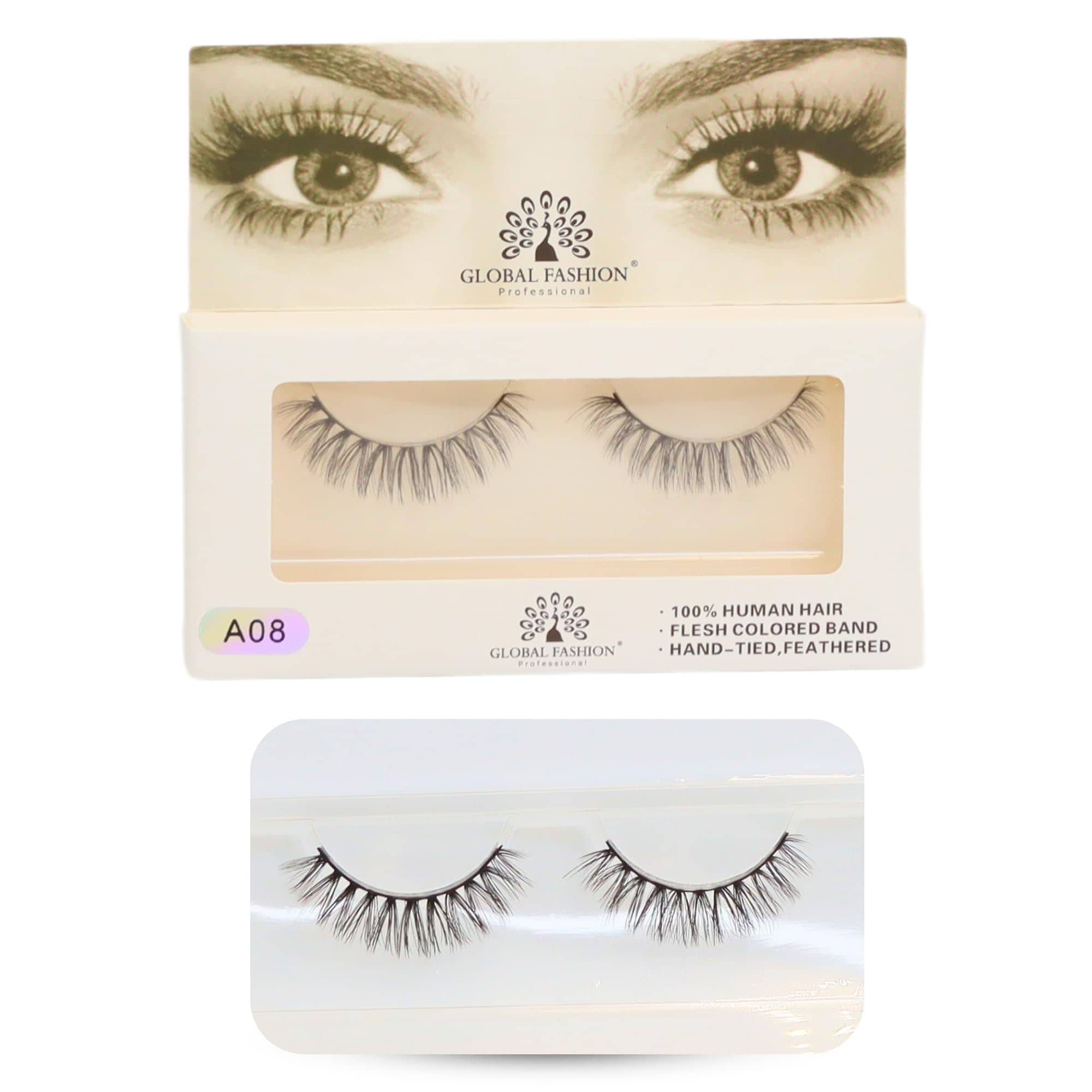 2 Pcs False Eyelashes Pack - Wispy Natural Look, Mink Fluffy Strips, Cat Eye and Fox Eye Lashes, Reusable, Easy Application, Perfect for Daily Wear & Special Occasions - | (Eyelash)