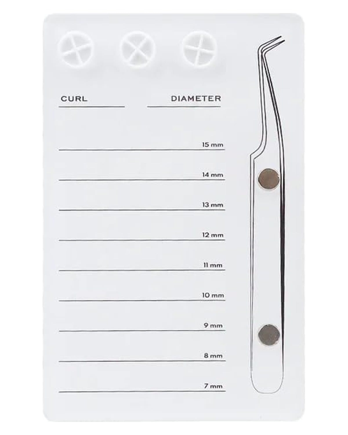 GLOBAL FASHION Premium Acrylic Eyelash Extension Eye Lash Pallet Tool - Grafting False Eyelash Organizer - Extension Pad Lash Tray - Durable Gasket for Adhesive Glue - Professional Salon Use | (White)