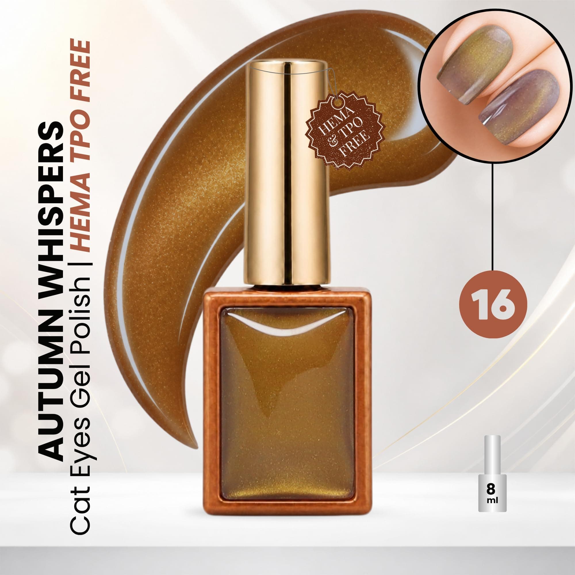 Autumn Whispers Cat Eye Magnetic Gel Polish 8ml 16 — 2