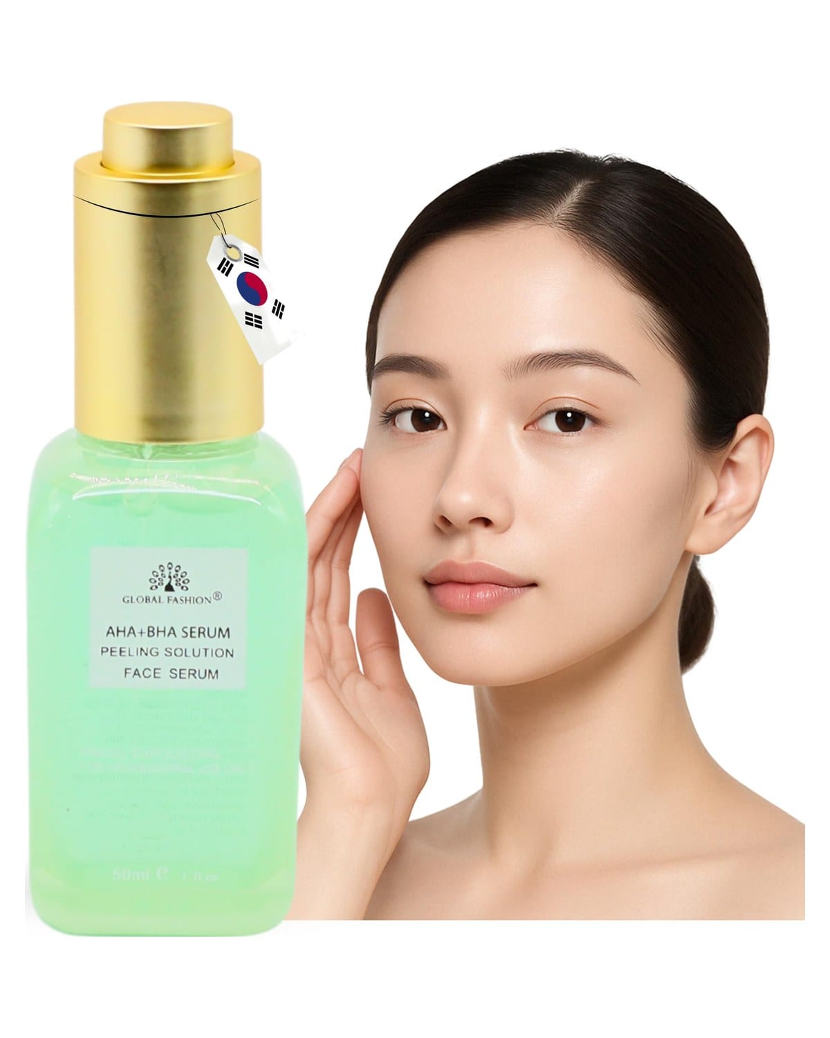 AHA BHA Face Serum Peeling Solution with Glycolic & Salicylic Acid - Dark Spot Treatment & Pore Minimizer for Acne-Prone, Oily Skin - Oil-Free, Vegan, Dermatologist Accepted — Color 0614537753539