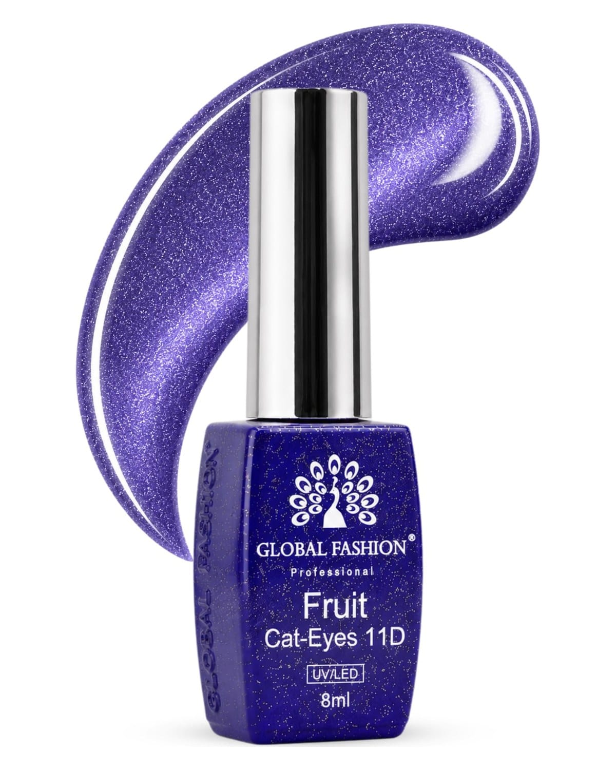 Fruite Cat eyes 11D Magnetic Gel Polish, Blueberry Purple, 8ml (Blueberry 2)