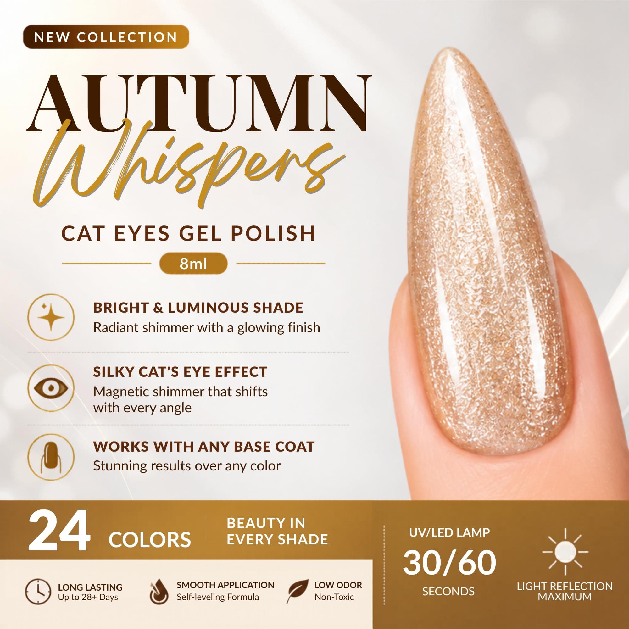 Autumn Whispers Cat Eye Magnetic Gel Polish 8ml 05 — 4